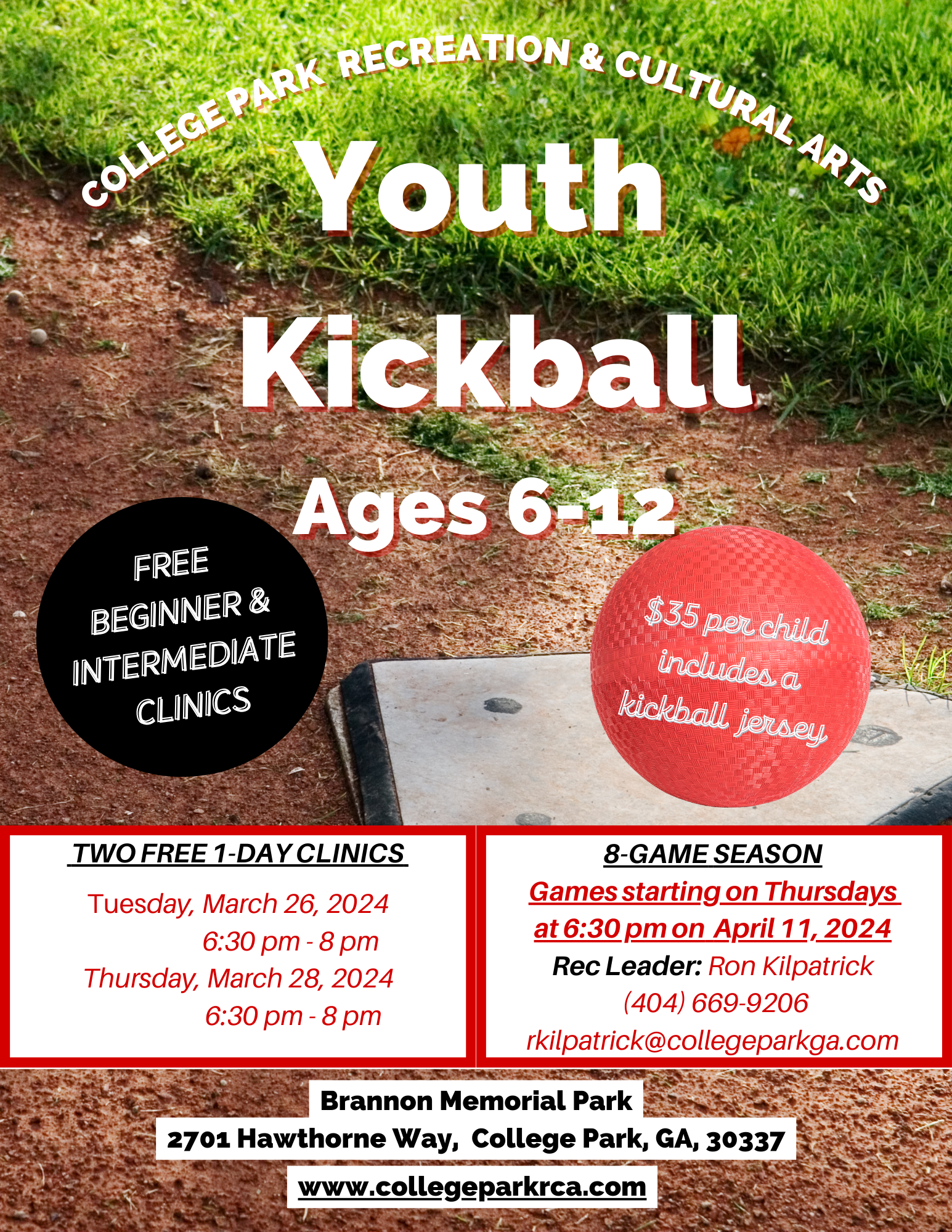 Kickball Sign Up Youth Kickball — College Park Recreation and Cultural Arts