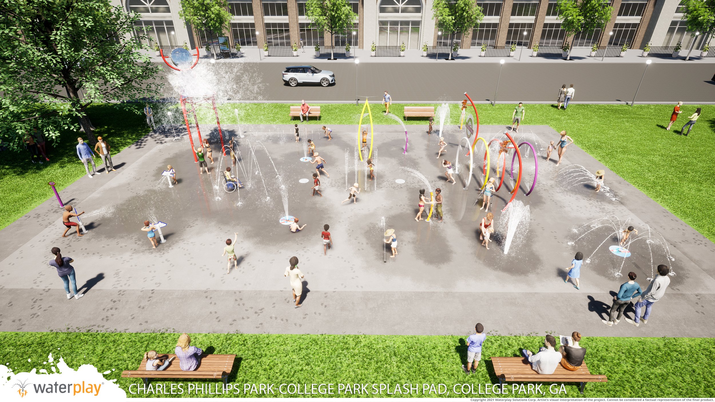 Charles Phillips Park Splash Pad — College Park Recreation and Cultural