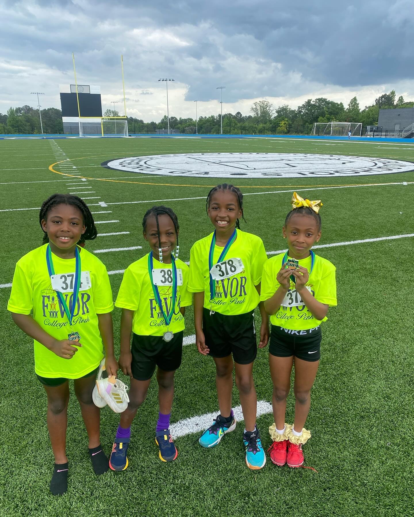 Some of the medal and ribbon winners for College Park Favor that competed in the 2024 GRPA Class A State Track Meet. Thanks to all the parents and athletes that made this a great season. #grpa