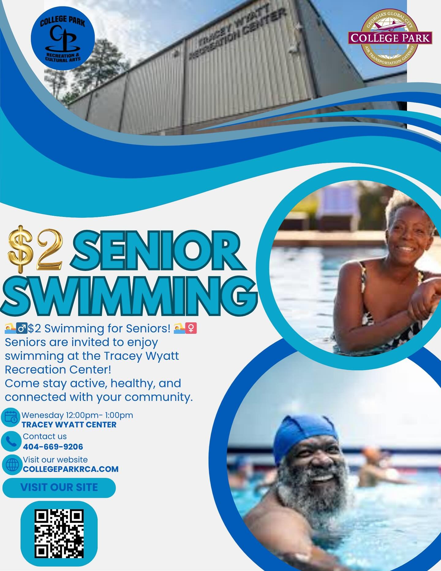 💦 Dive into Wellness! 💦
Senior Citizens Open Swim
🕛 Wednesdays | 12PM&ndash;1PM
Stay active, stay refreshed &mdash; your time in the pool awaits!
