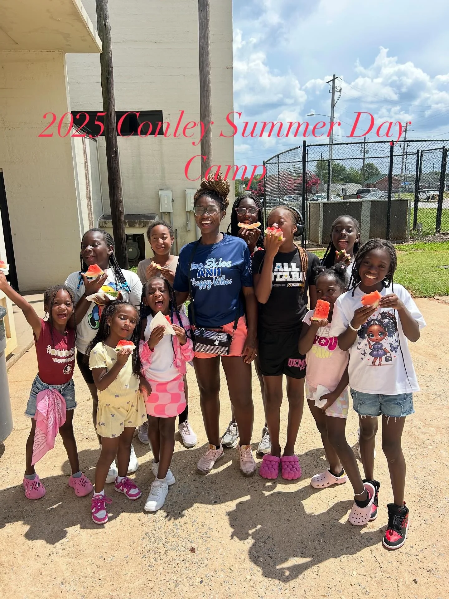 Best way to spend last day at Conley Summer Day Camp is the pool and watermelon