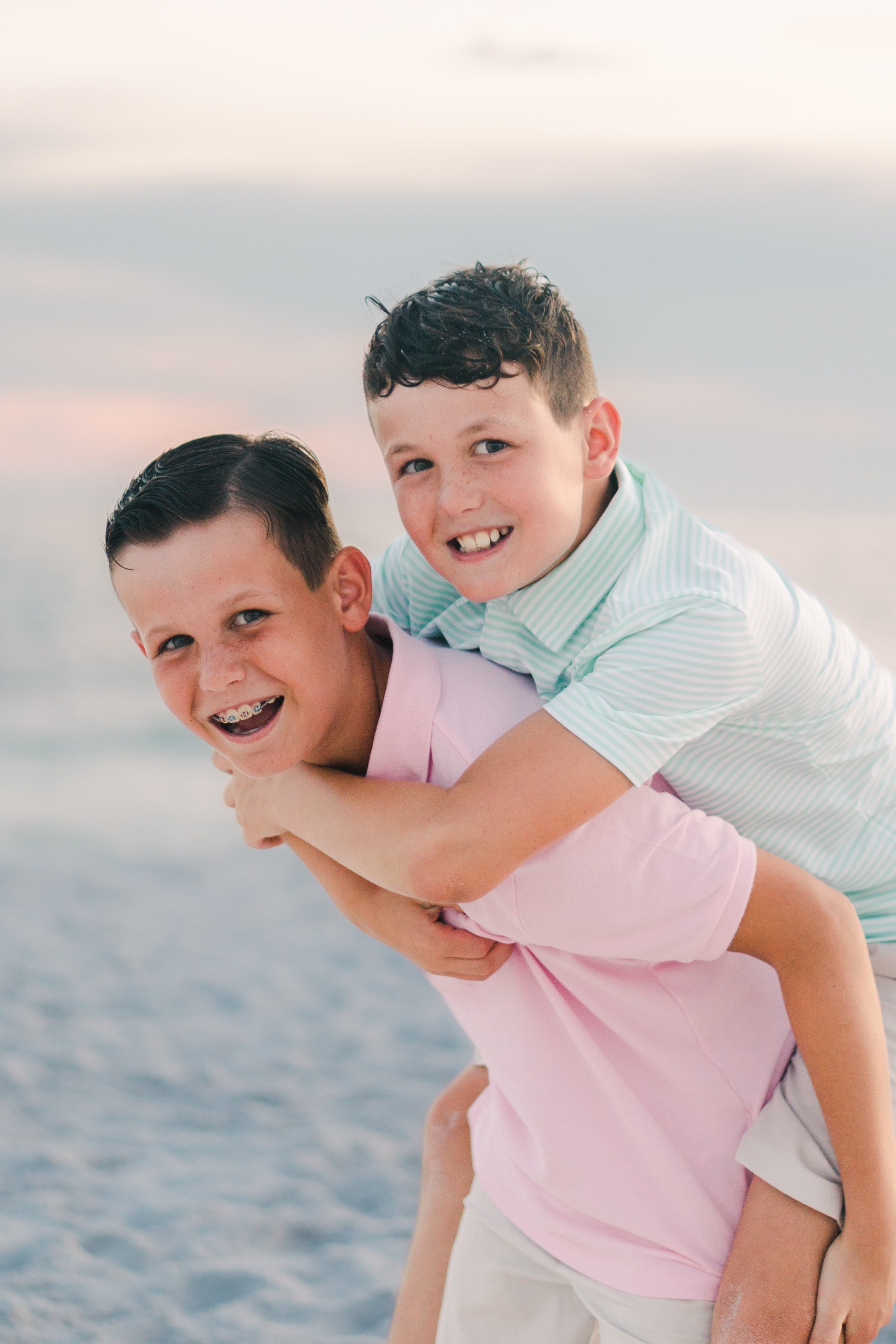 Siblings Photo on the Beach In 30A Florida Taken By a Professional Photographer