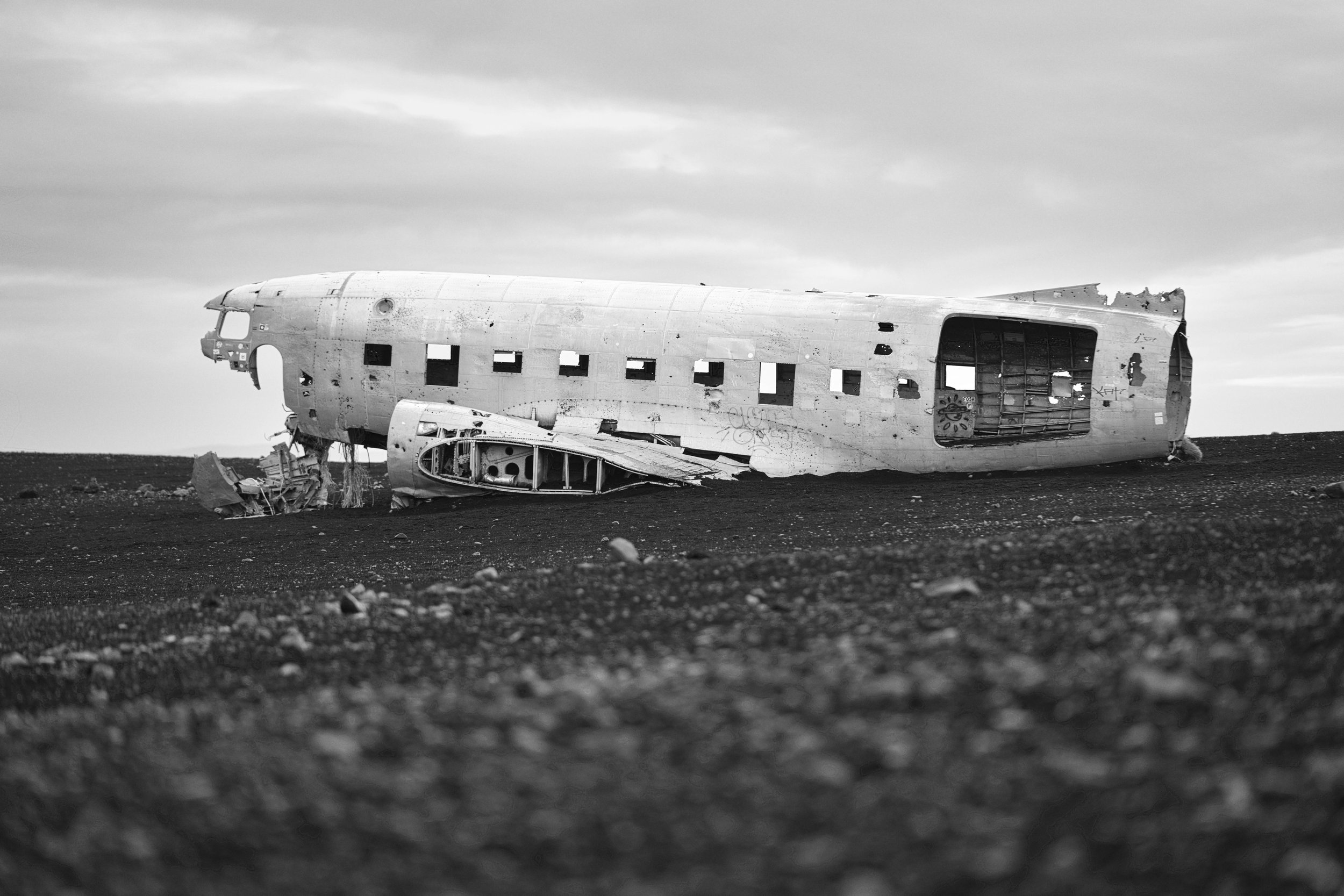 Plane wreck in Iceland.