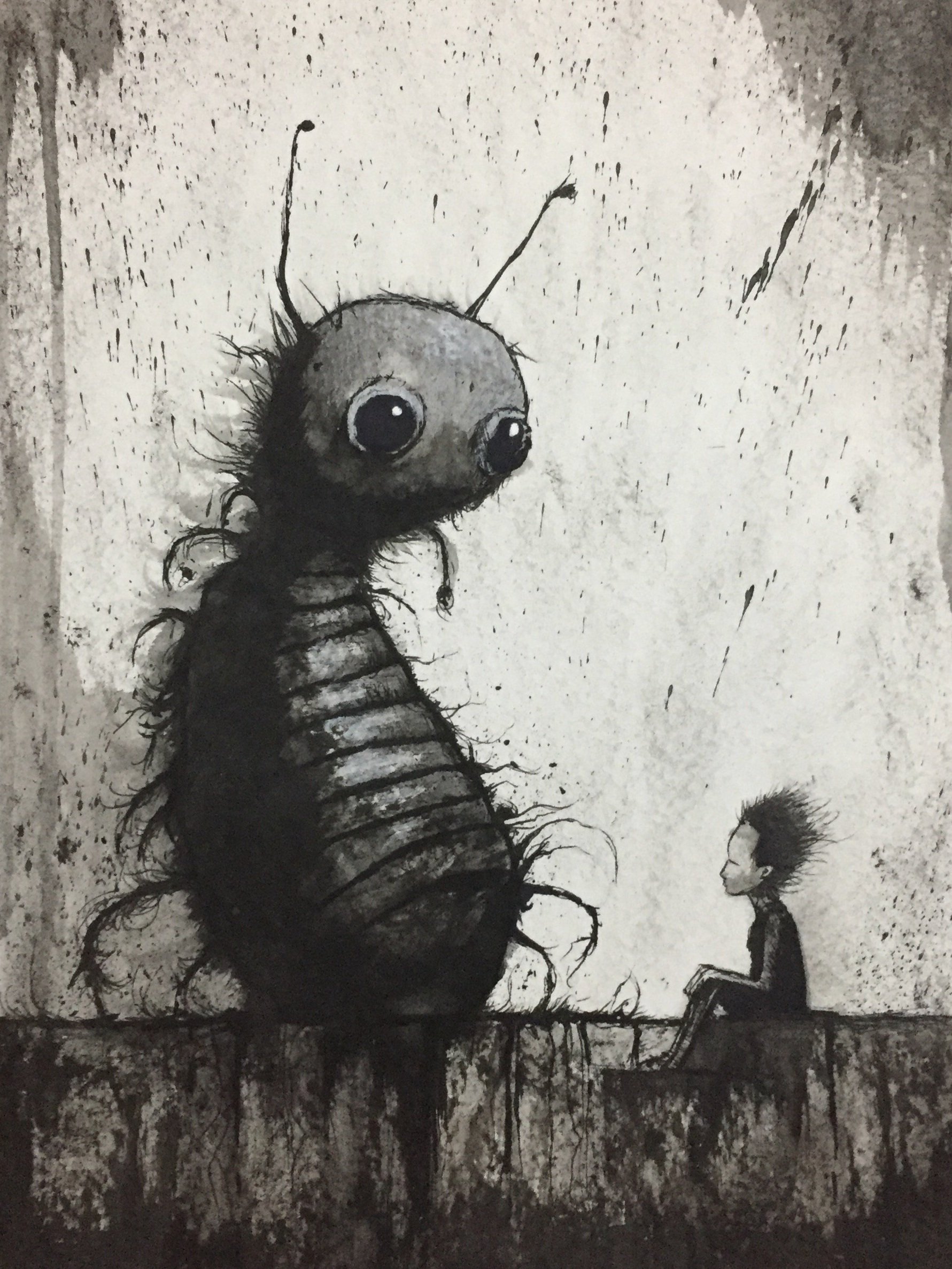 It's OK, go back to sleep - Ink on Paper (SOLD)