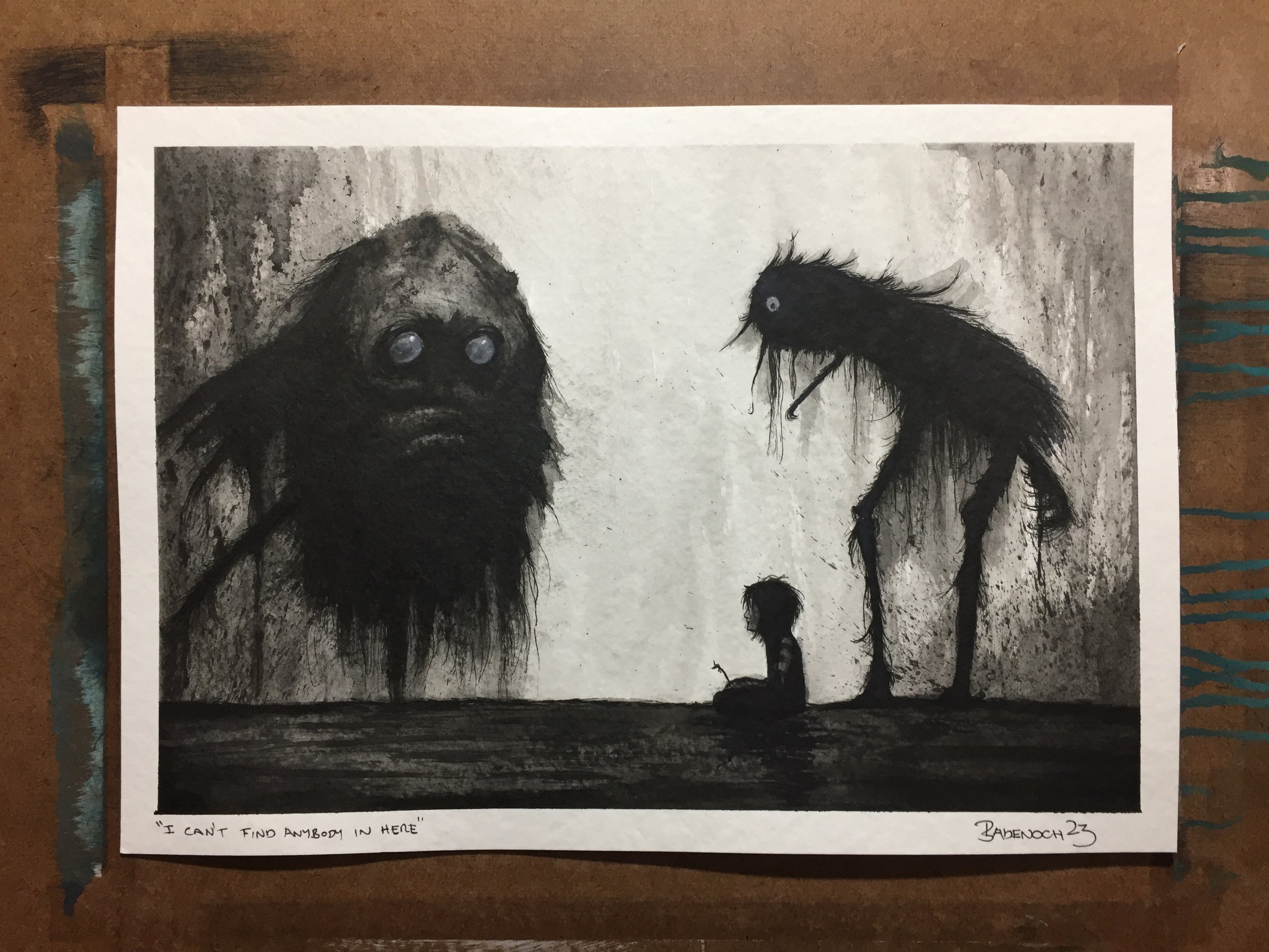 I can't find anybody in here - Ink on Paper (SOLD)