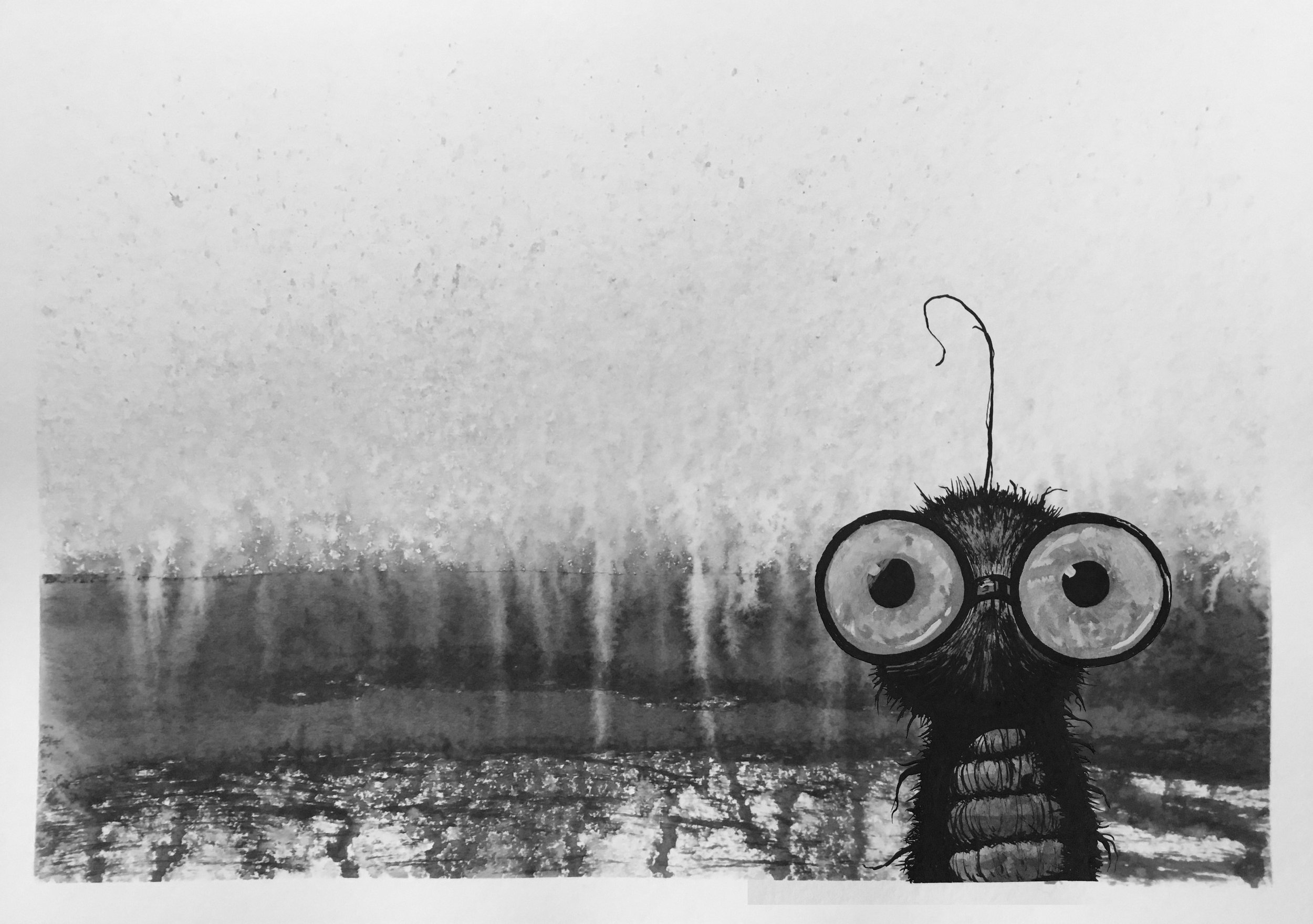 WORM with his glasses on