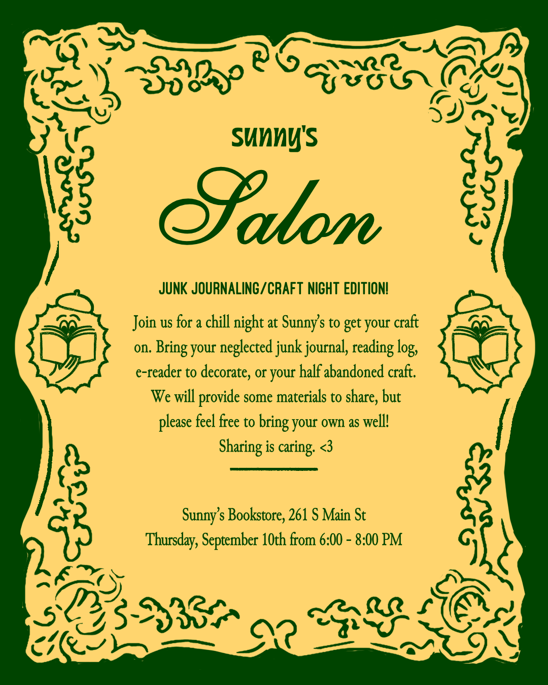 Sunny’s Salon: Junk Journal/Craft Night