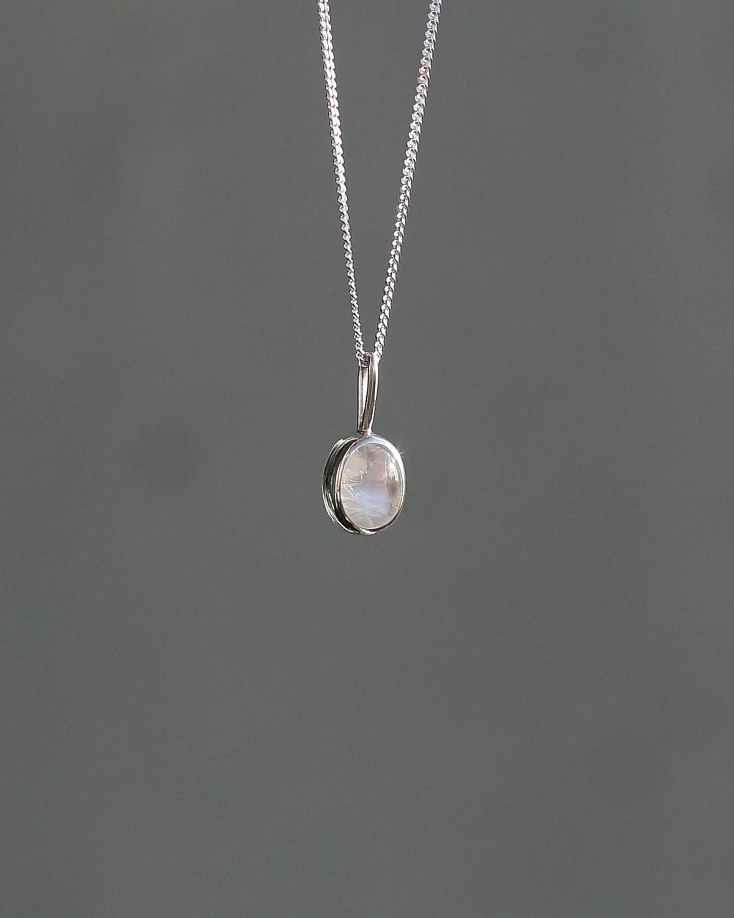 &ldquo;Falling Softly&rdquo; (sold) &amp; &ldquo;Among Clouds&rdquo; ~ dainty smooth moonstones with flashes of blue, set two ways. {925 Sterling Silver} @solmayjewelry 🤍🤍🤍