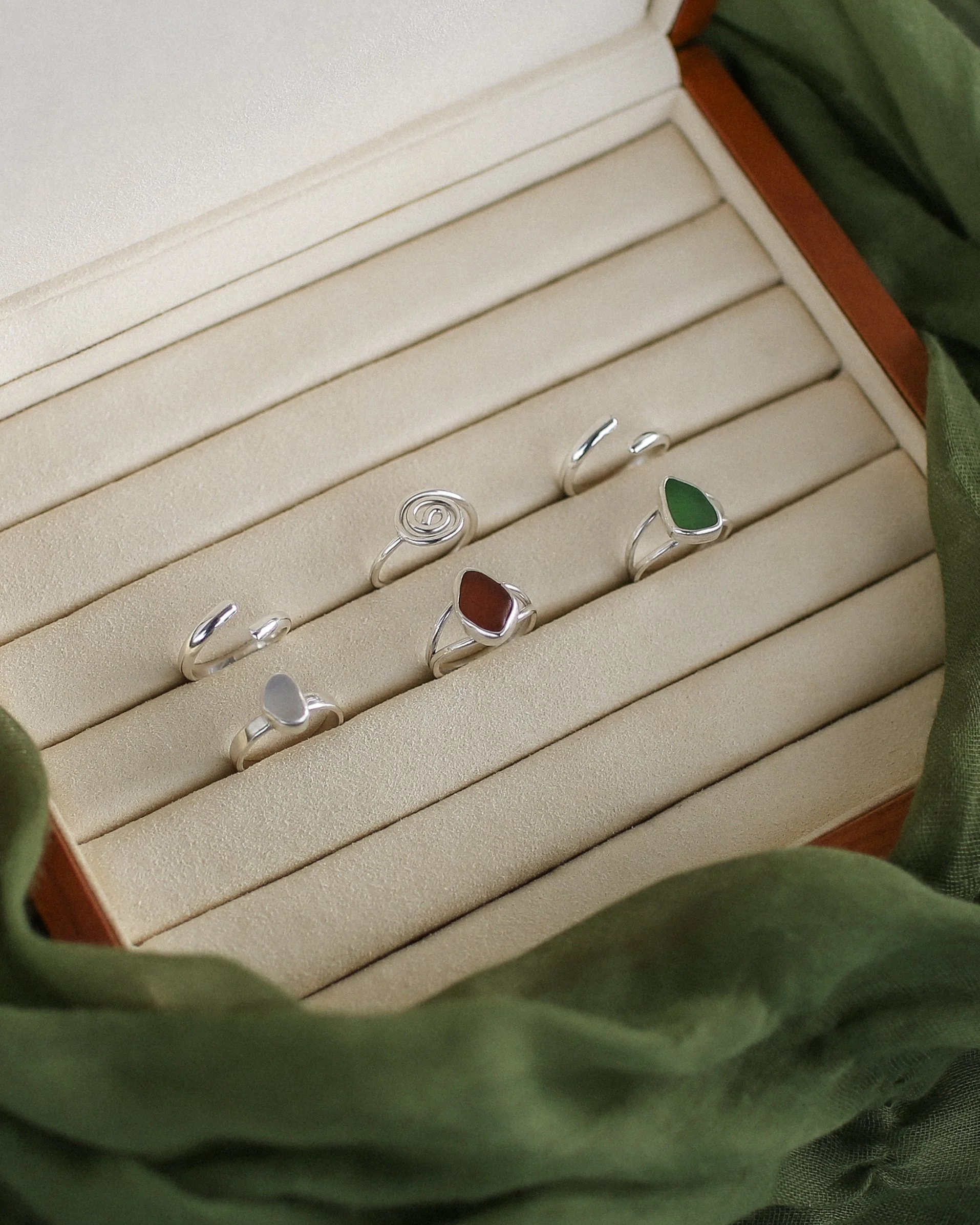 Seaglass Rings