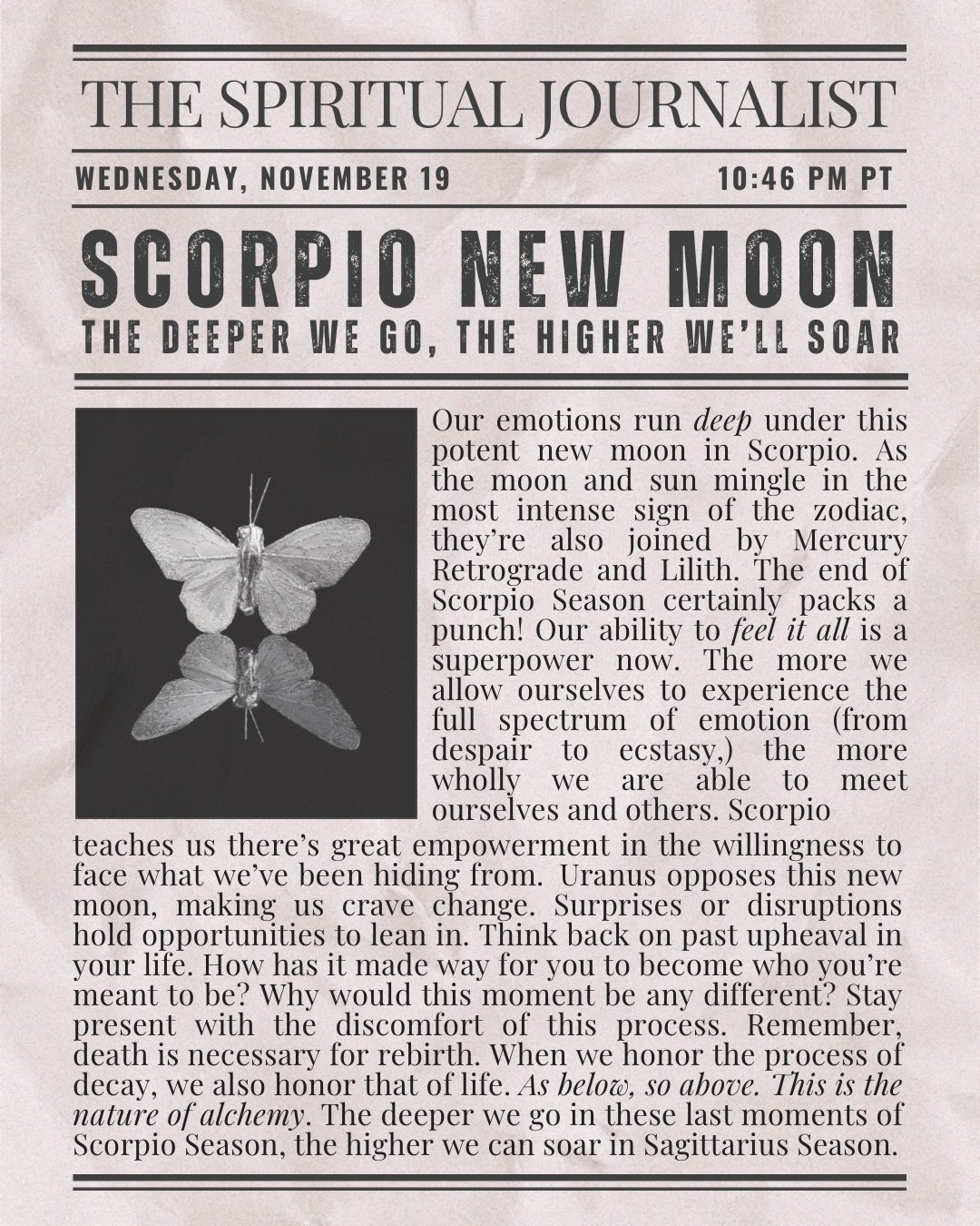 New Moon Blessings 🔥 What&rsquo;s burning away so you can rise like a phoenix in Sagittarius season?

SWIPE &gt;&gt; for your new moon affirmation and be sure to check your **rising** sign!

#scorpioseason #scorpionewmoon #newmoon #scorpio #astrolog