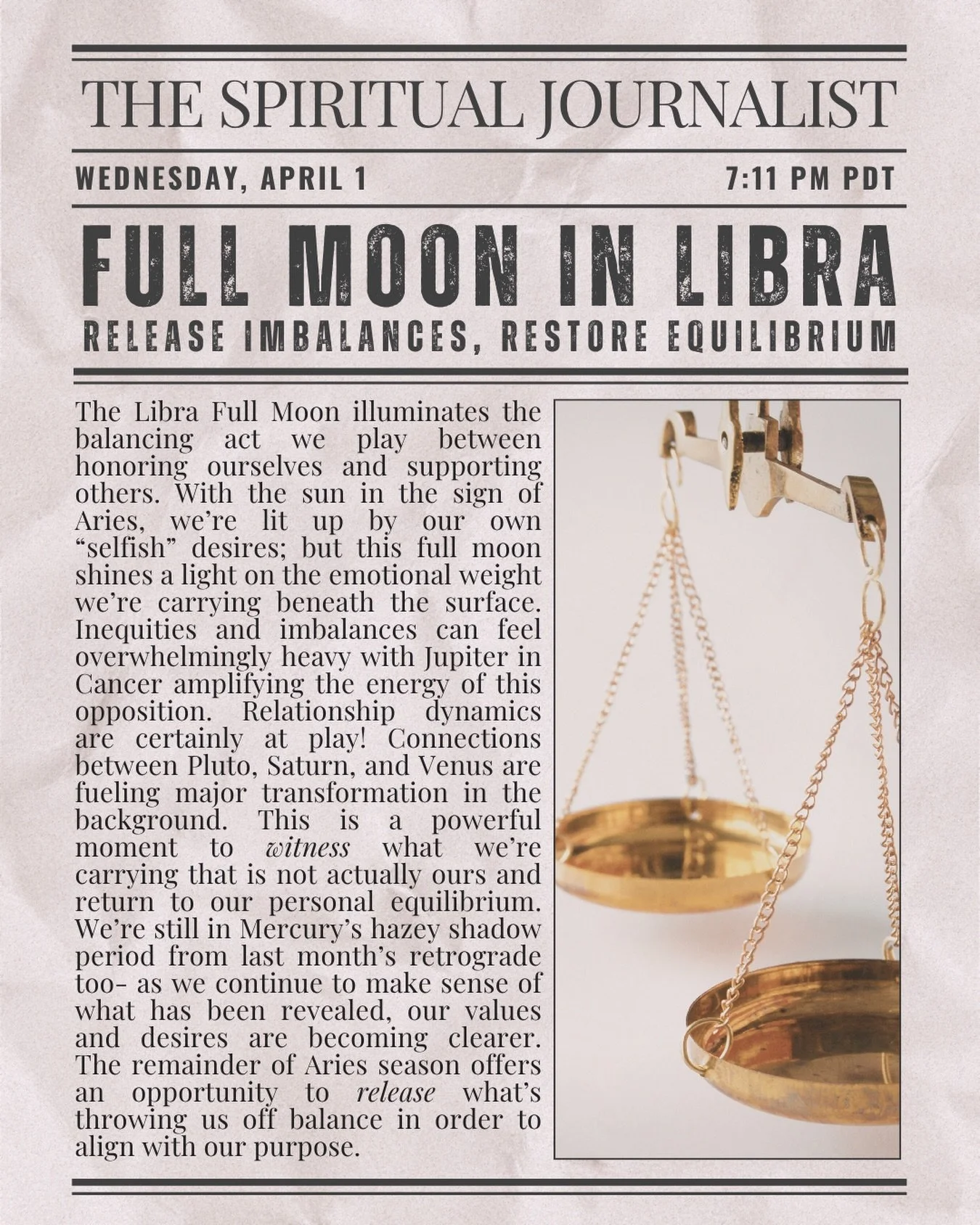Blessed Full Moon ✨ She&rsquo;s a powerful one, this Libra Full Moon. Take care of yourselves out there, friends!

#librafullmoon #astrologersofinstagram #ariesseason #fullmoon #astrologyforecast