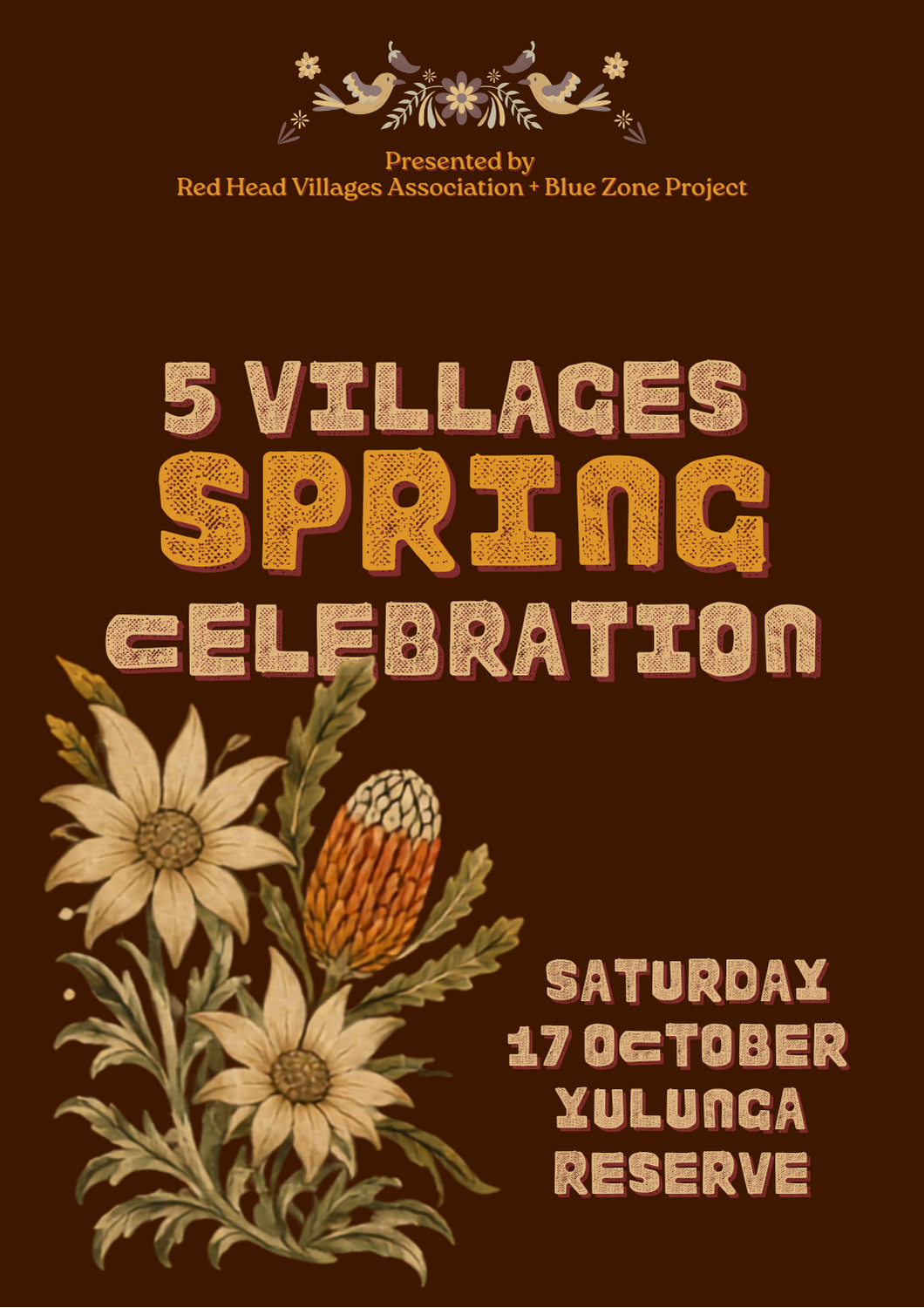 Social media campaign artwork for the Five Villages Celebration