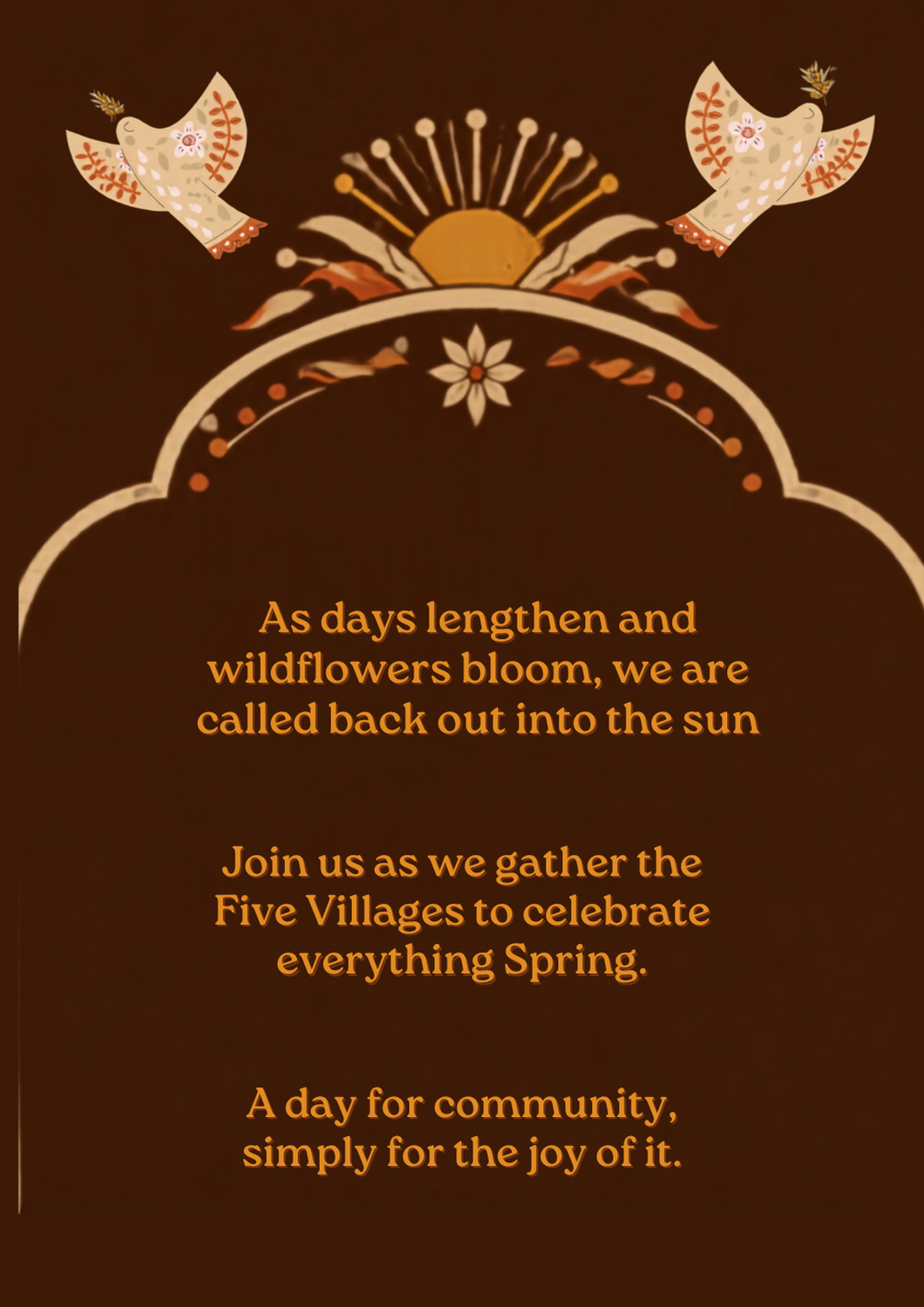 Social media campaign artwork for the Five Villages Celebration