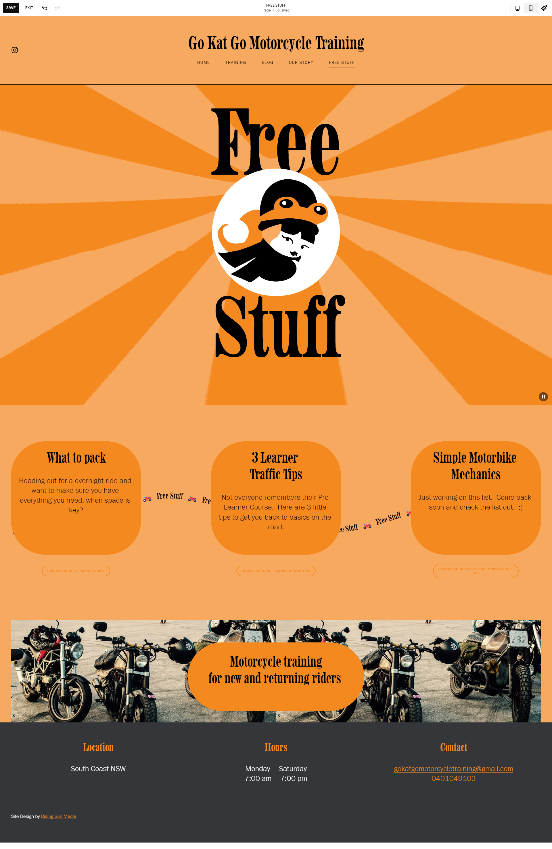 Resource hub providing practical riding guides and educational content, reinforcing the studio's commitment to supporting students beyond their lessons.