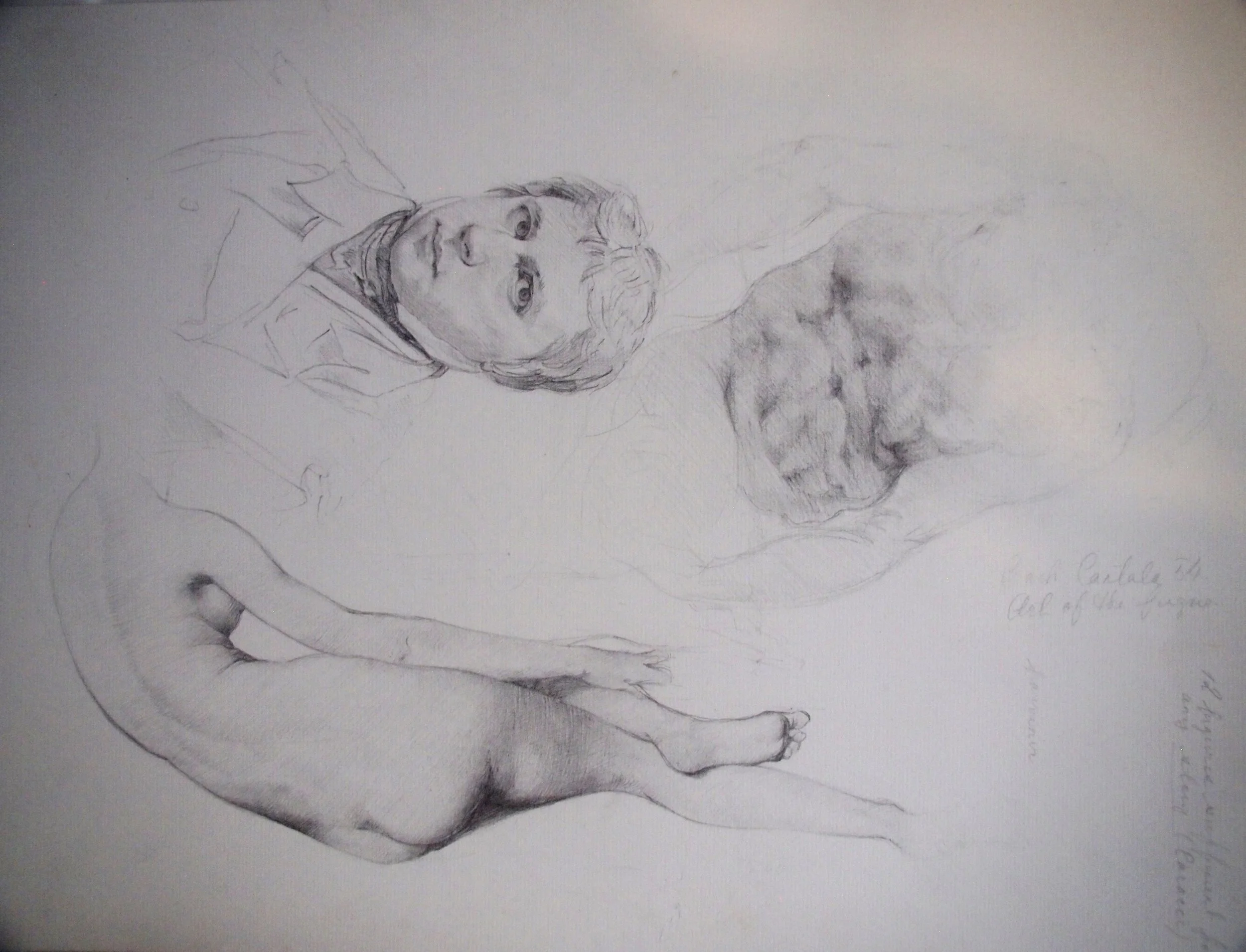 Three Sketches (after Ingres and Michelangelo)