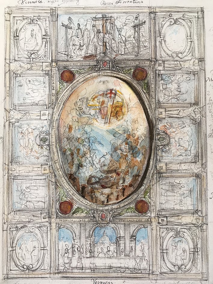 Design for a Ceiling Painting (The Last Judgement and Scenes from the Life of Christ)