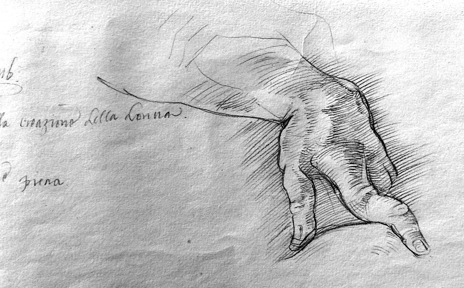Study of the Hand of God the Father (after Michelangelo)