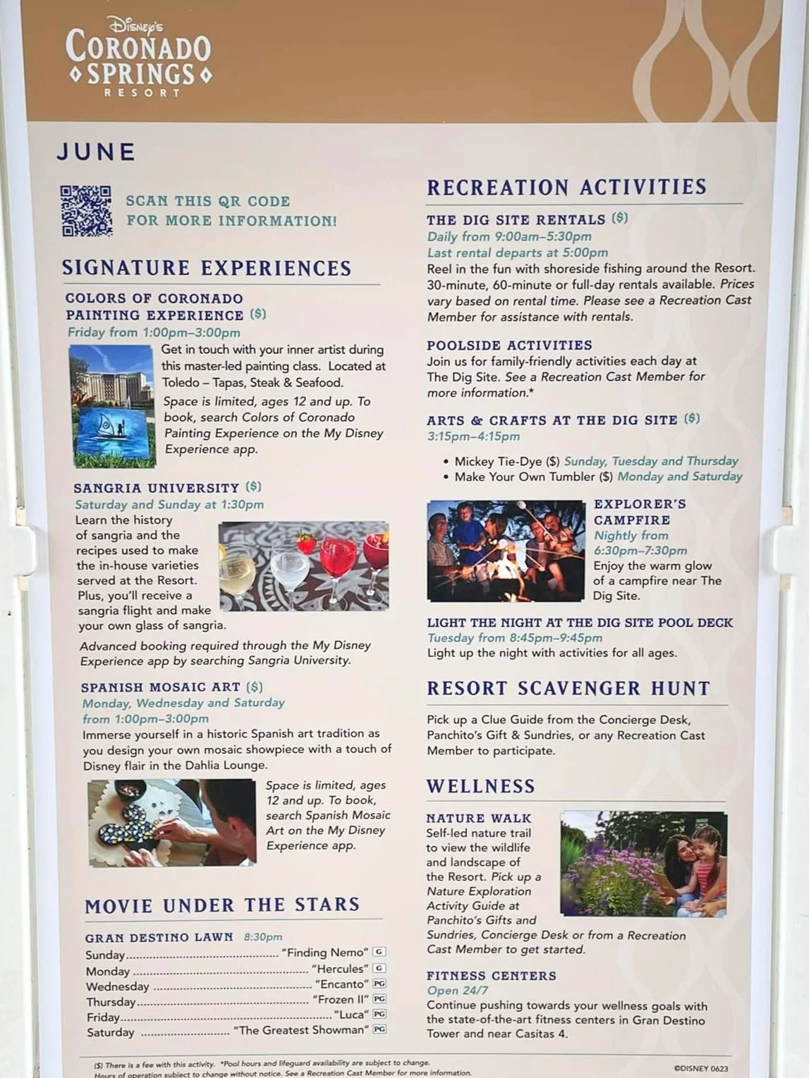 Disney's Coronado Springs Resort Activity Calendar Archive — Magical Resort  Guide