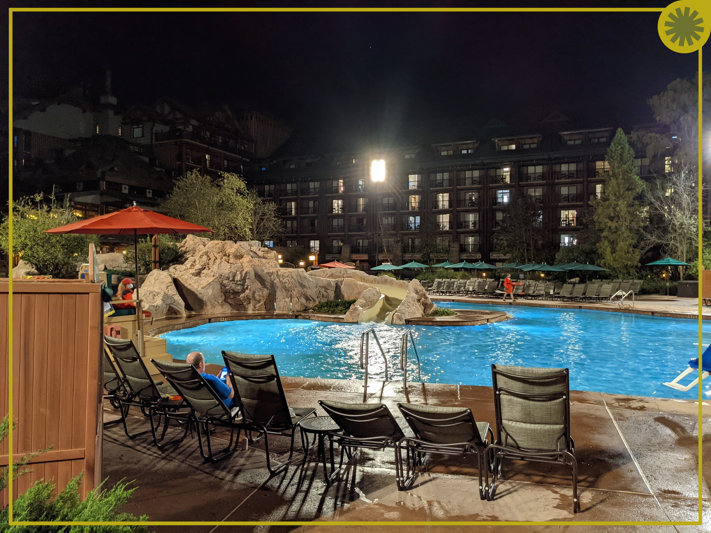Disney's Wilderness Lodge Resort Nighttime Pool Party Activities