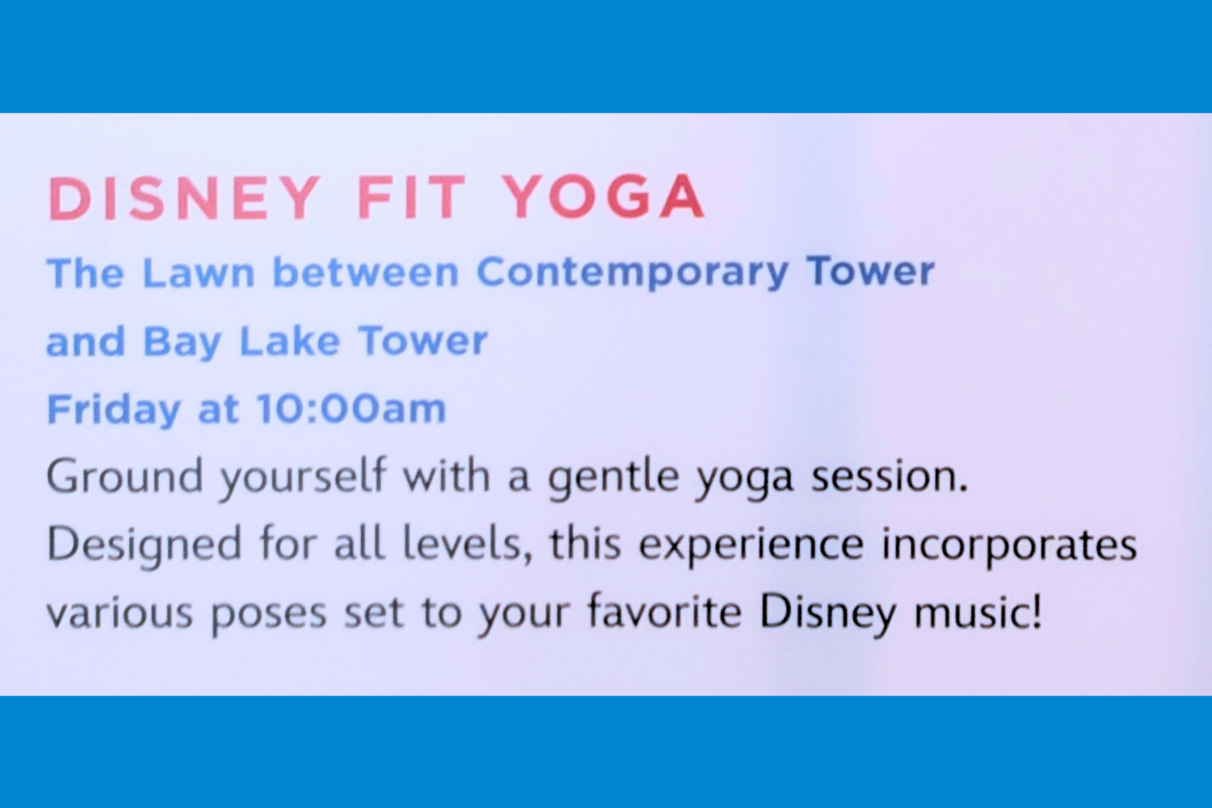 Disney Resort Dance Yoga Story Fit Fitness Wellness Class Activity