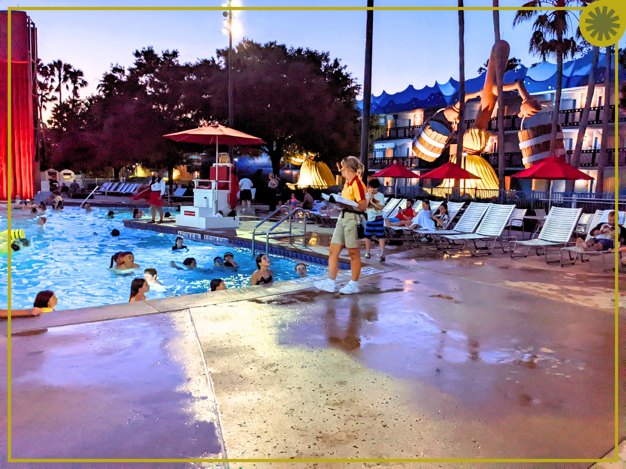 Disney's All-Star Movies Resort Shine Like a Star Glow Party Pool Activity