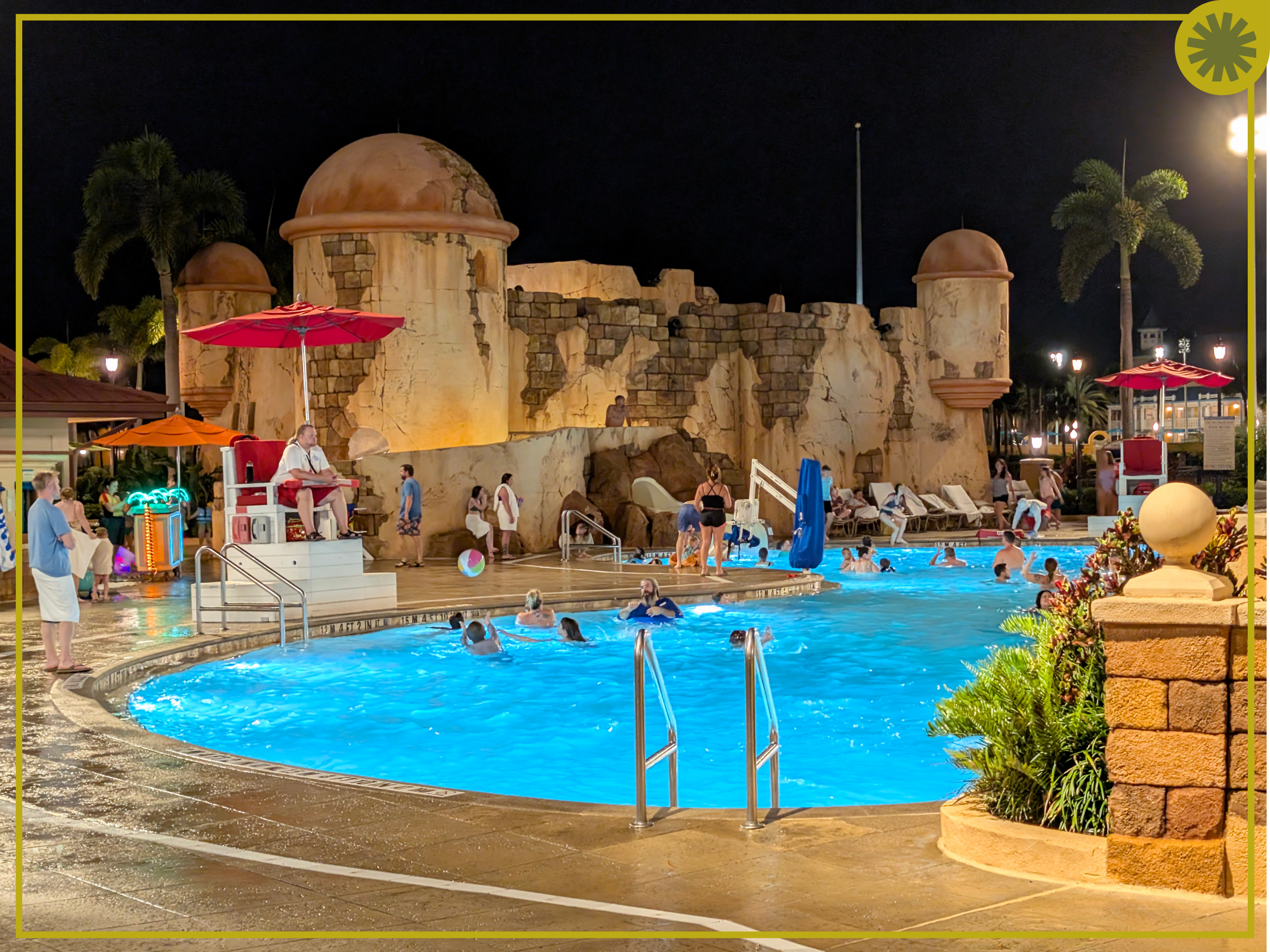 Disney's Caribbean Beach Resort Glow Festival Pool Party