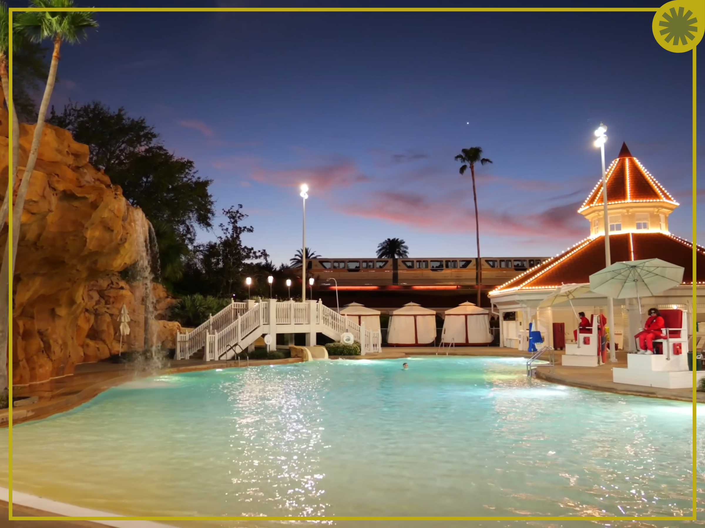 Disney Grand Floridian Resort Nighttime Pool Party