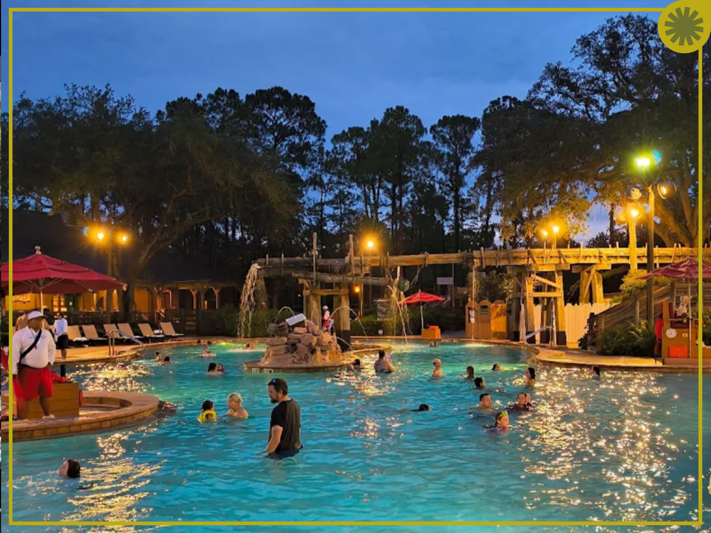Disney's Port Orleans Riverside Resort Glow With The Flow Pool Party