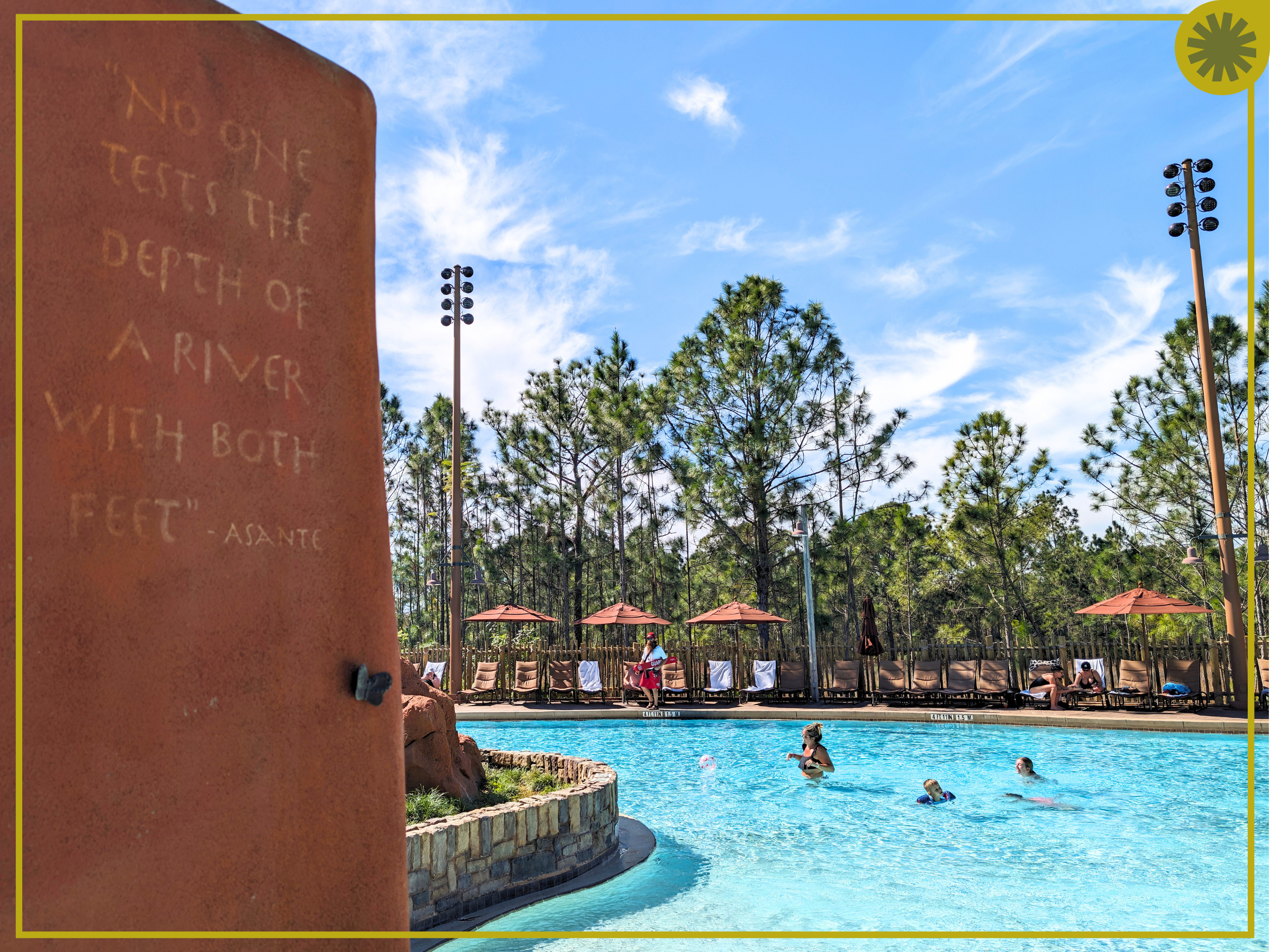 Disney's Animal Kingdom Lodge Resort Poolside Activities Kidani Village Samawati Springs Pool