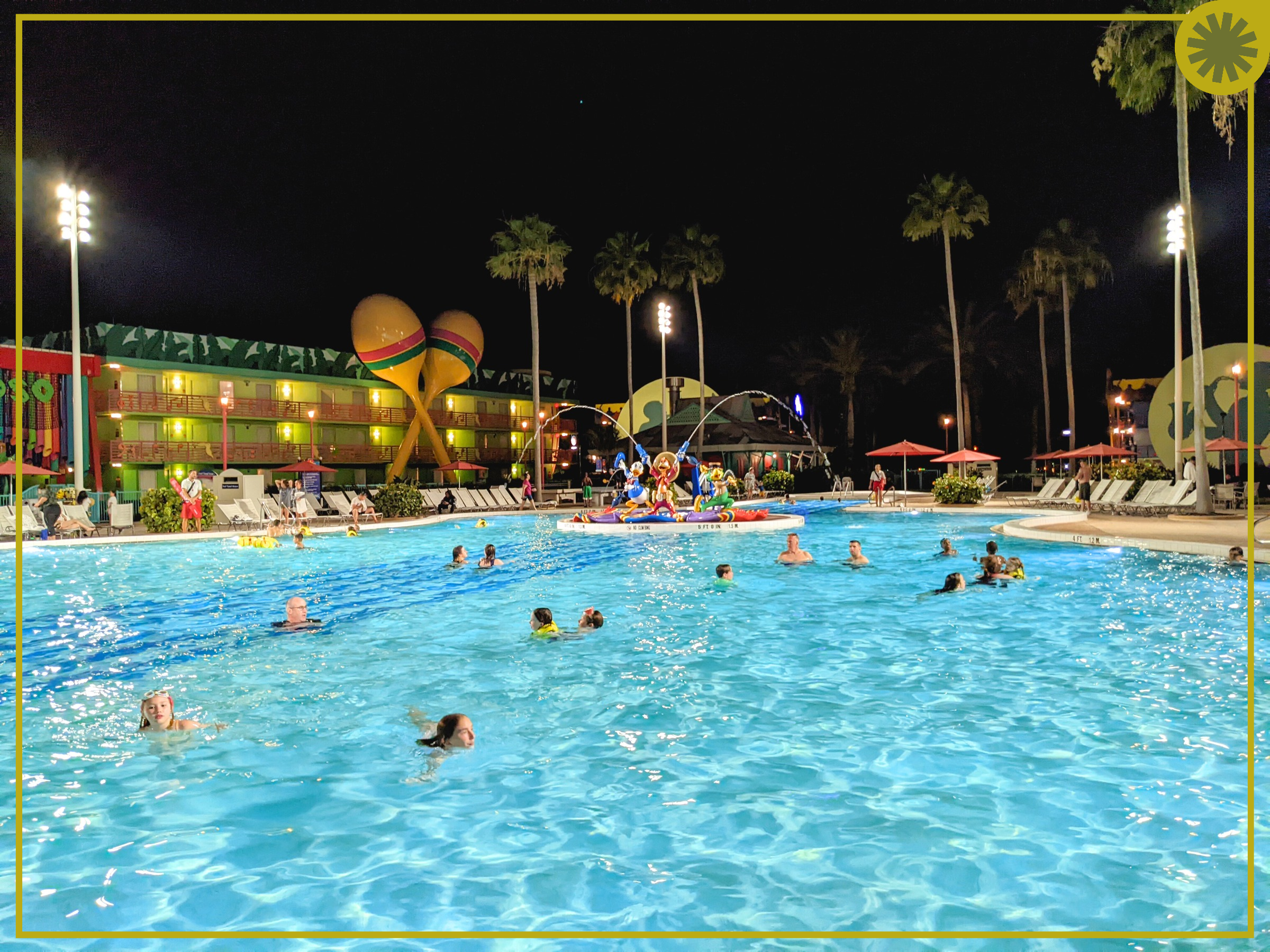 Disney's All-Star Music Resort Shine Like a Star Glow Party Pool Activity