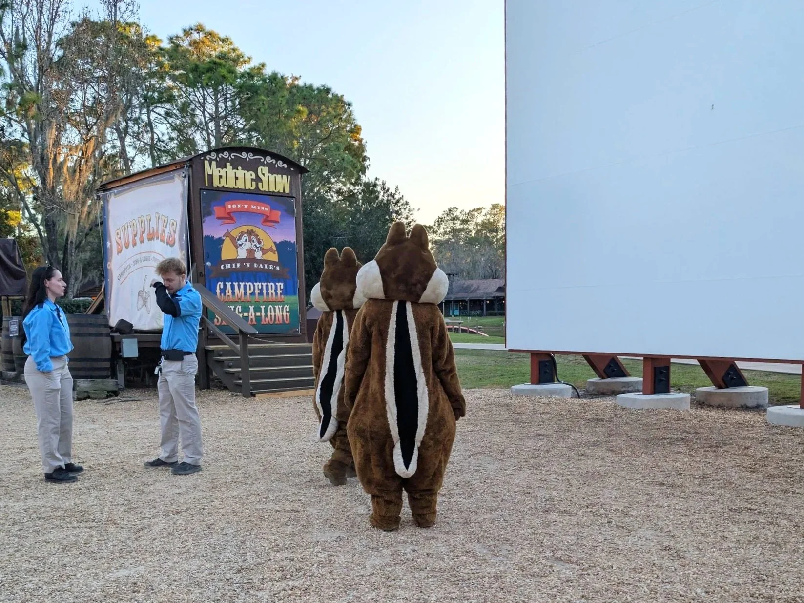 Disney's Fort Wilderness Resort Campground Character Experience Chip Dale Campfire
