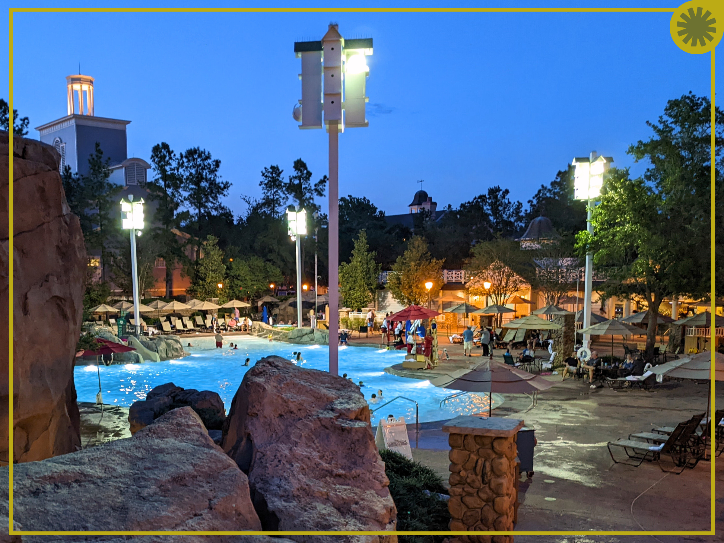 Disney's Saratoga Springs Resort Glow With The Flow Pool Party