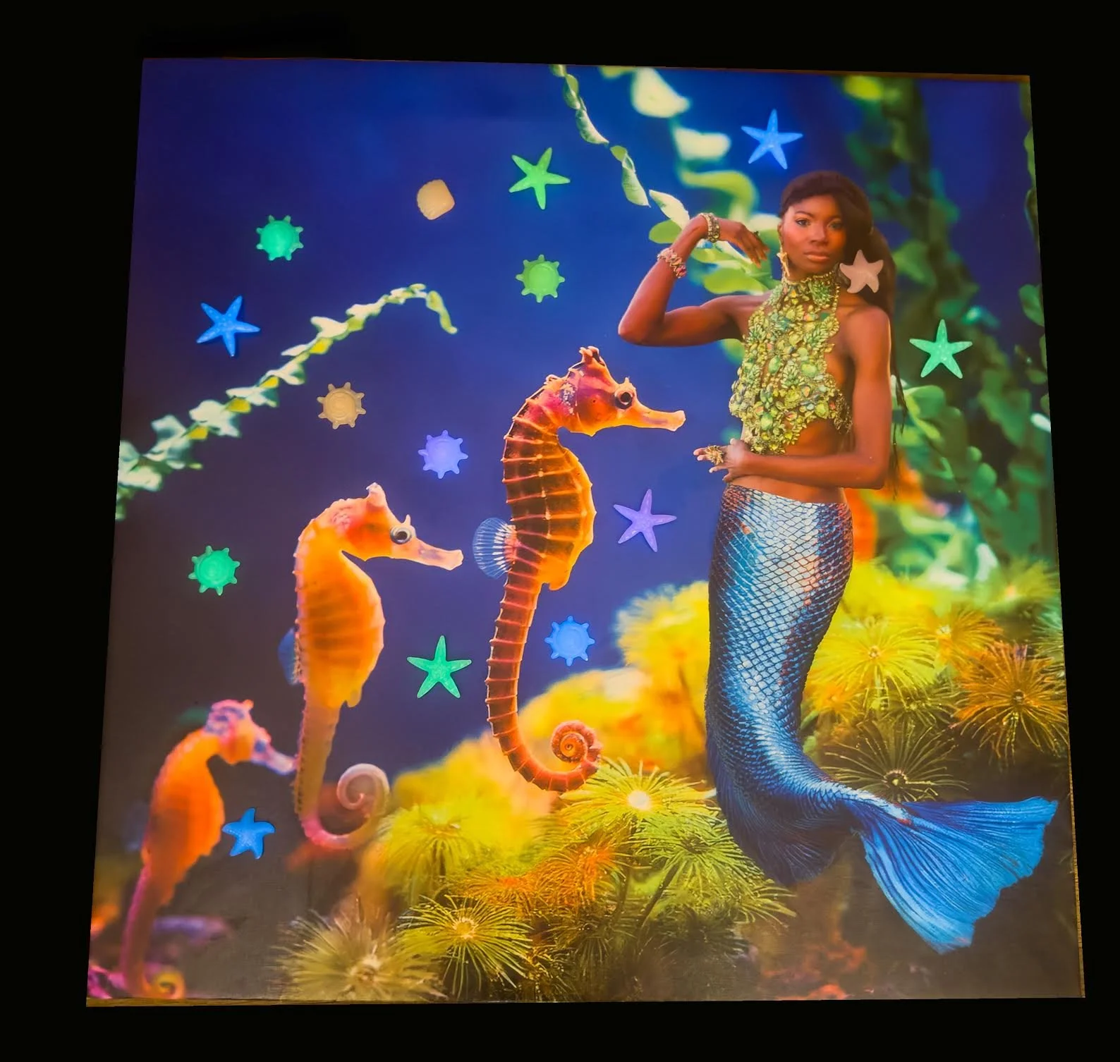 "Lachelle The mermaid And Sea Horses" by Joanne Chase Mattillo