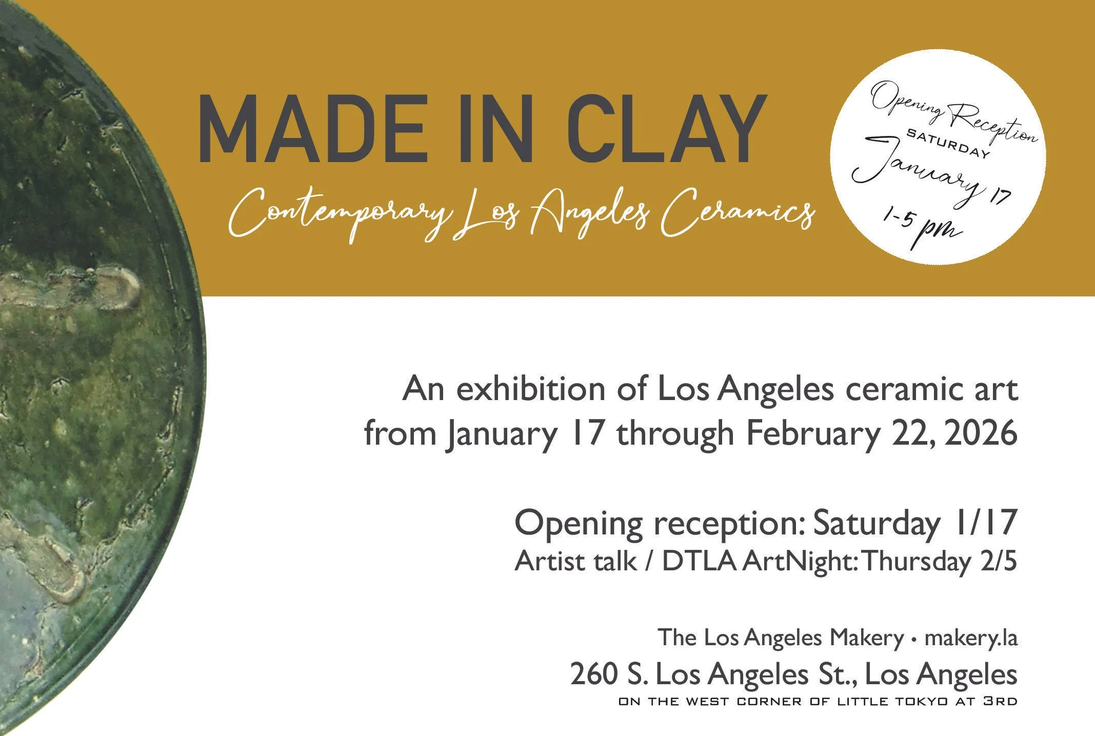 "Made in Clay" Artist Talk