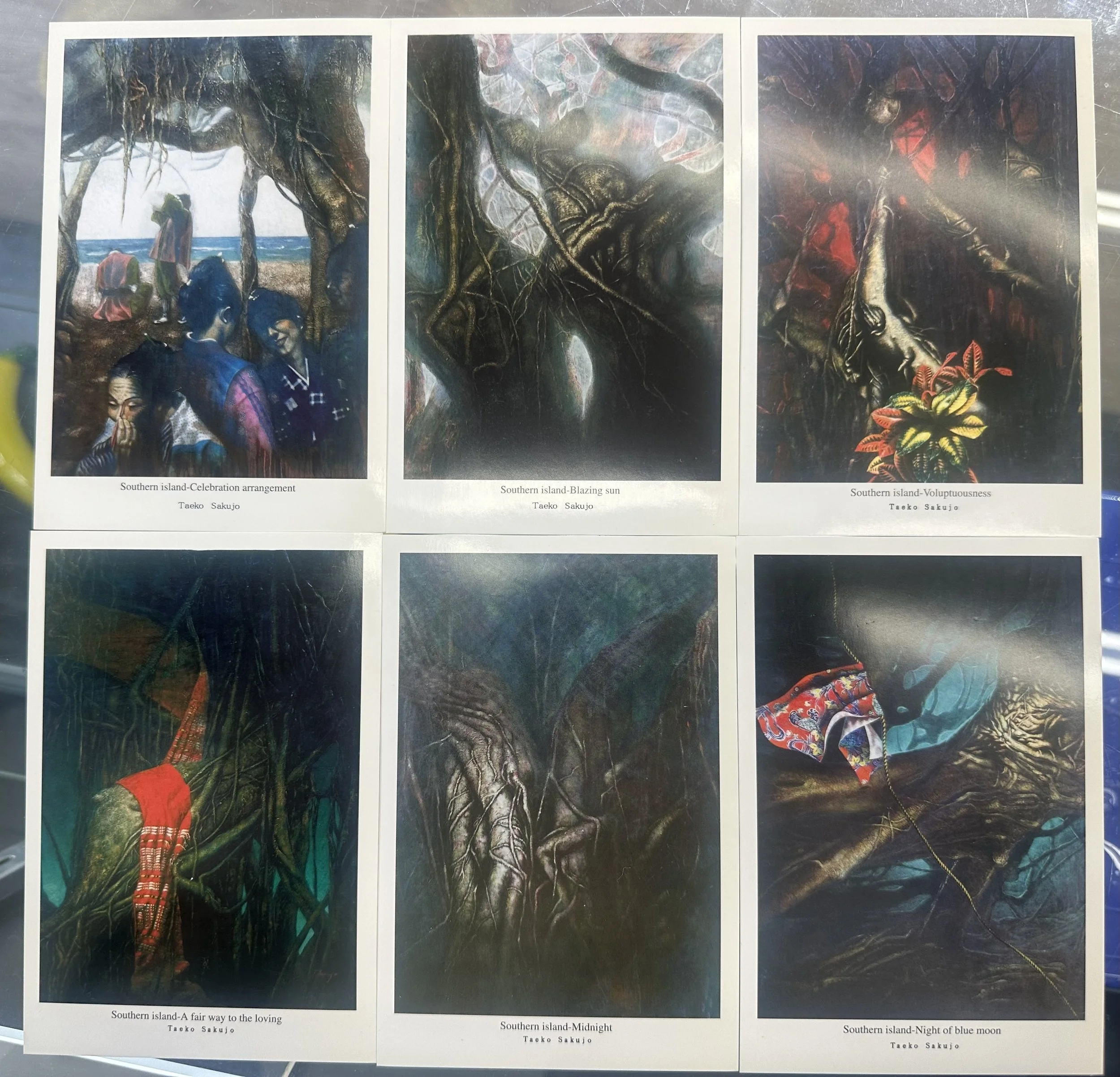 “Southern Island” postcards, set of 6 by Taeko Sakujo