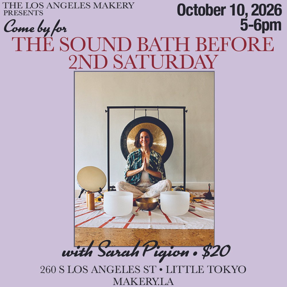 Sound Bath with Sarah Pigeon • Saturday October 10, 2026 • 5-6pm