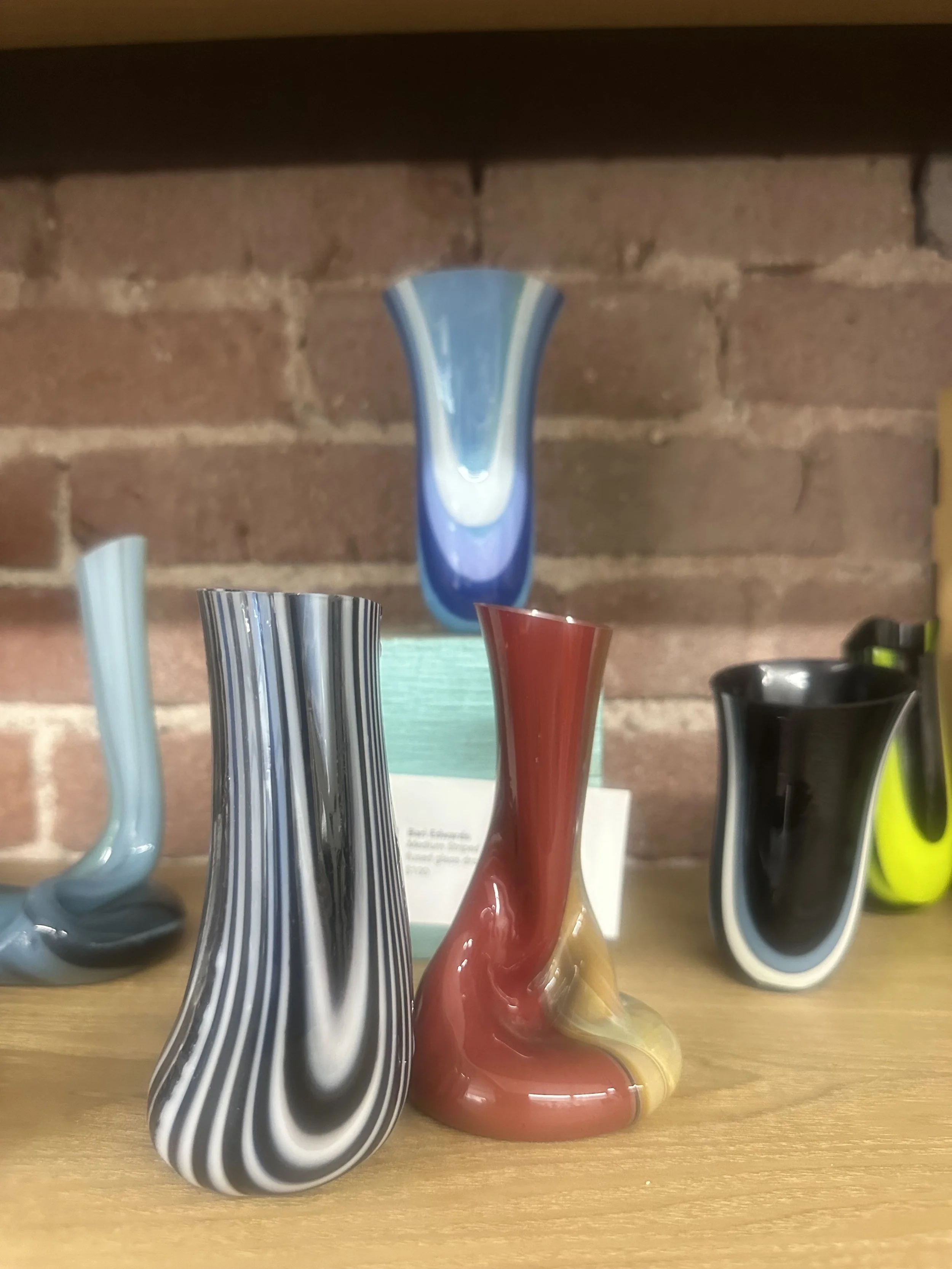 Strip Drop Vases by Bari Edwards