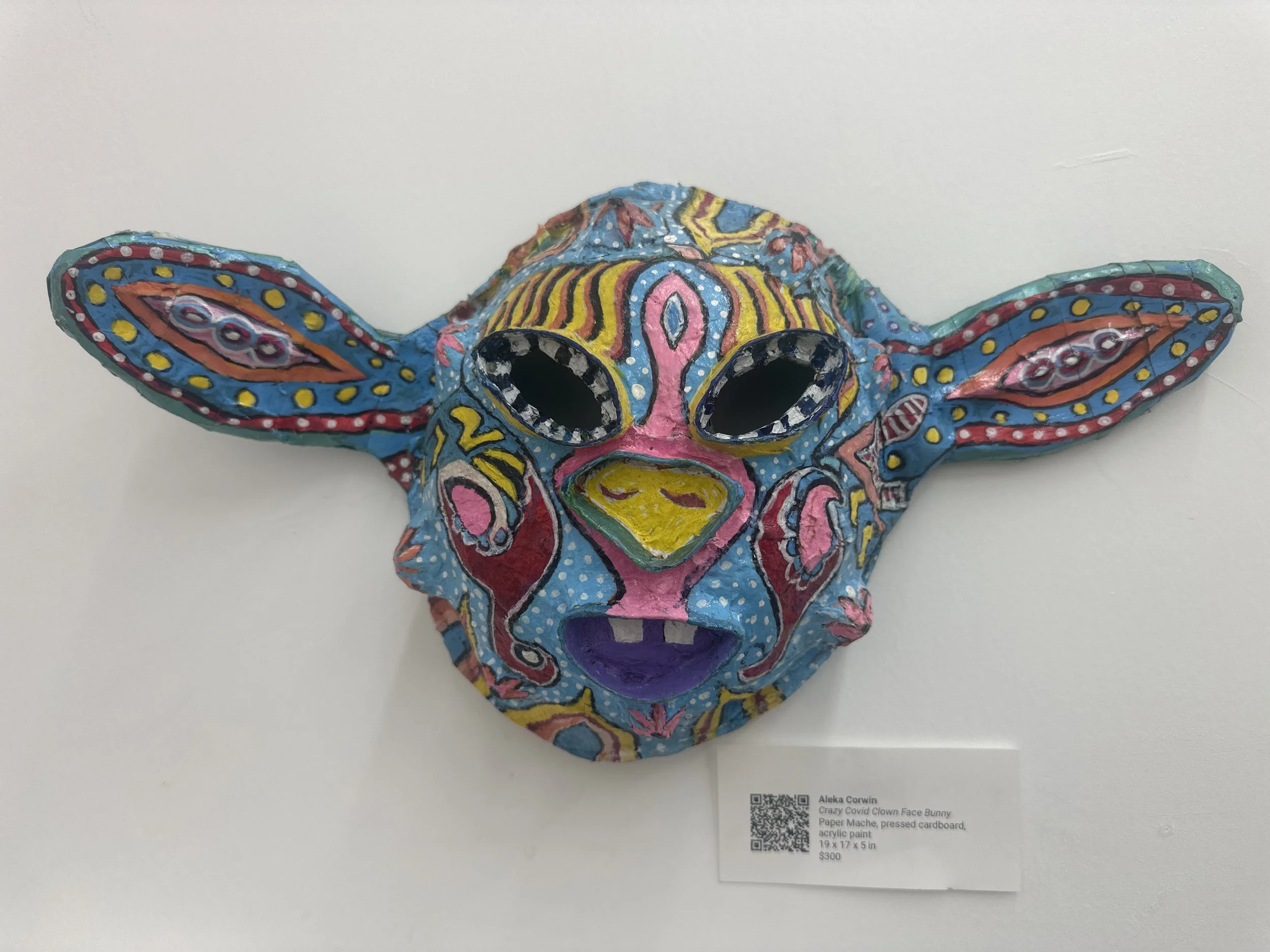 “Crazy Covid Clown Face Bunny” by Aleka Corwin