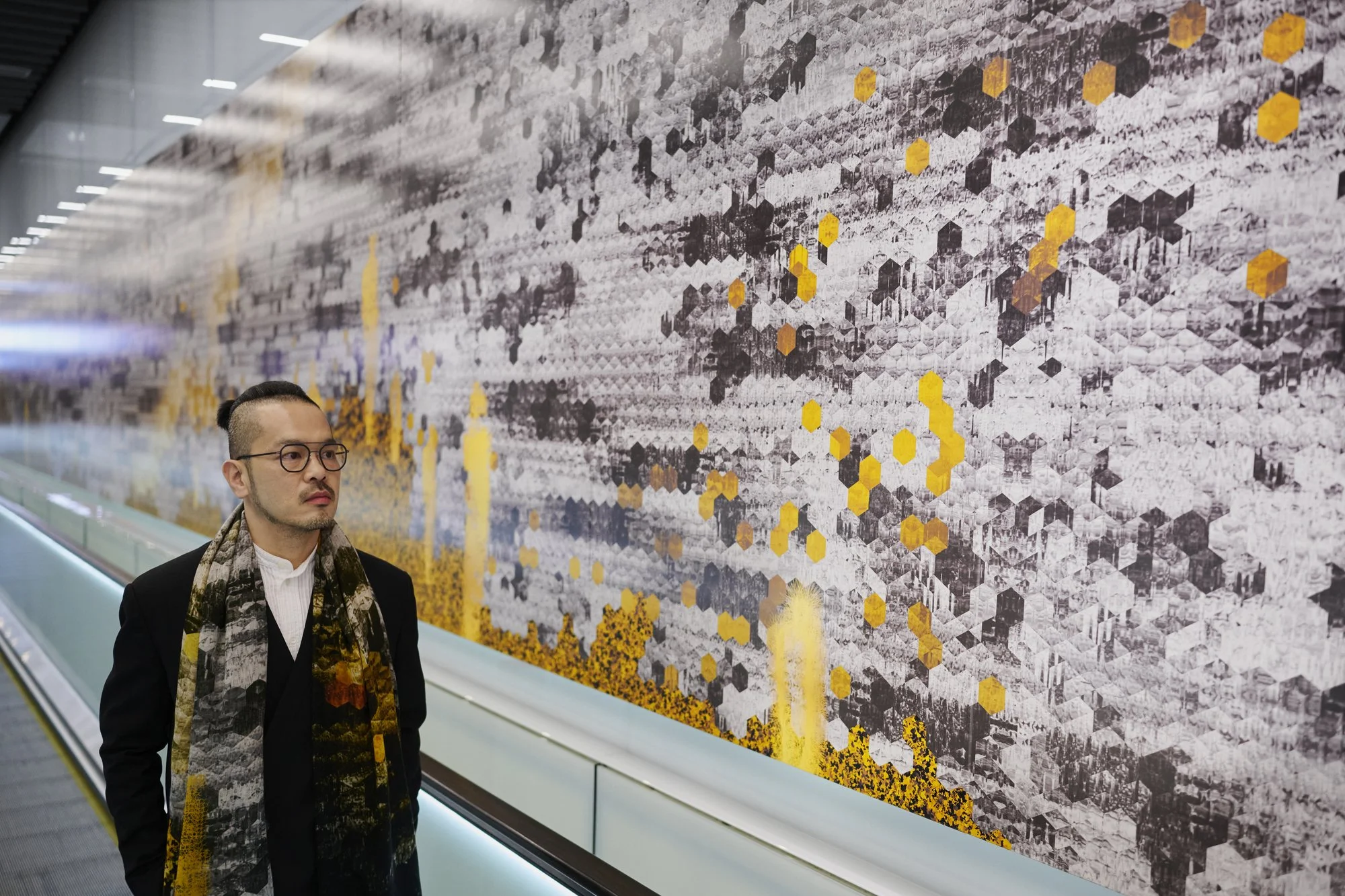 公共藝術〈流金光譜〉呈現心境寧靜，挹注世人追求「平安觀」情懷與環境共鳴的情感共融。YEN TING CHO Studio提供.jpg