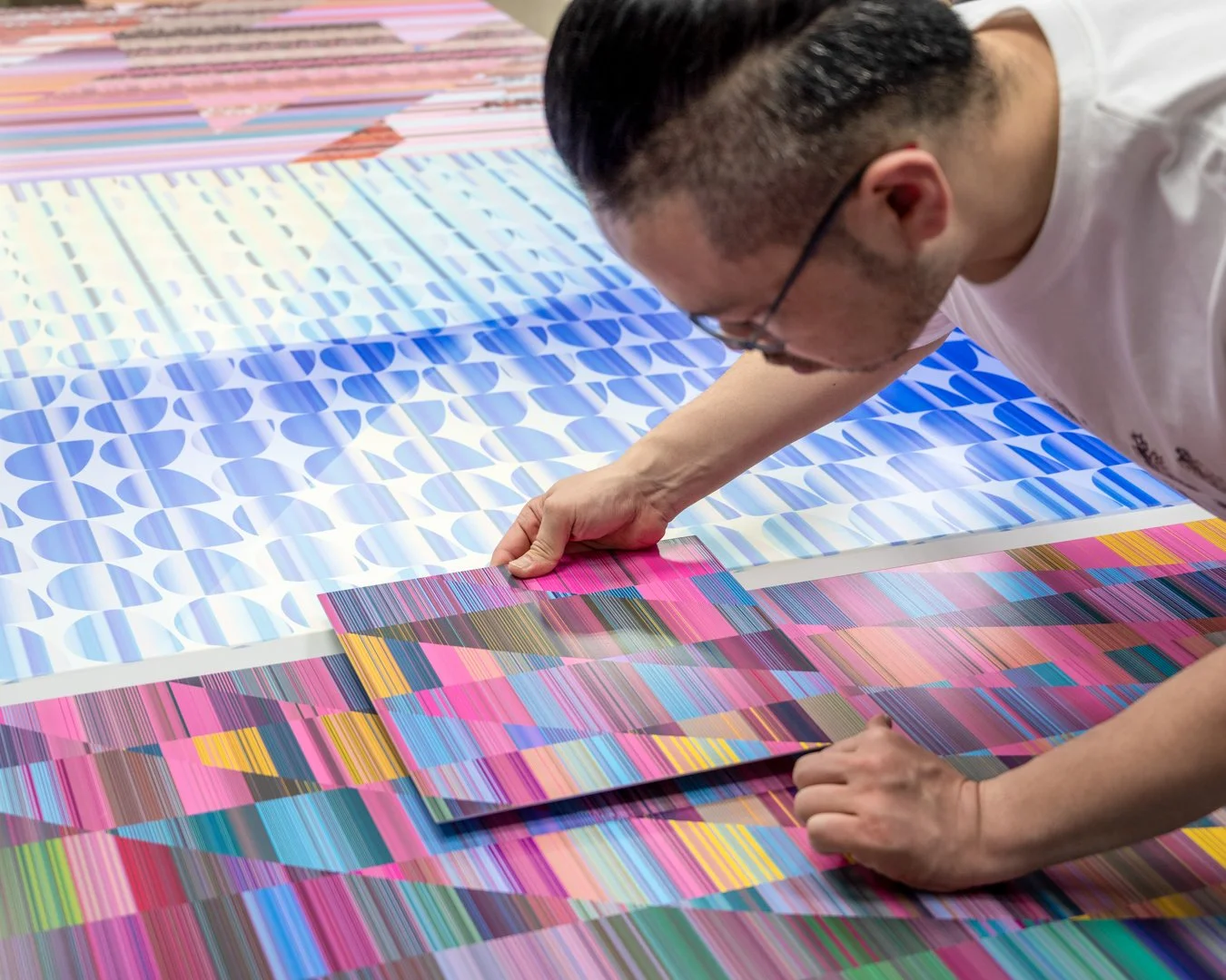 YEN TING CHO Studio, Work in Progress.Full-Scale Honeycomb Aluminum Panel Review. © YEN TING CHO