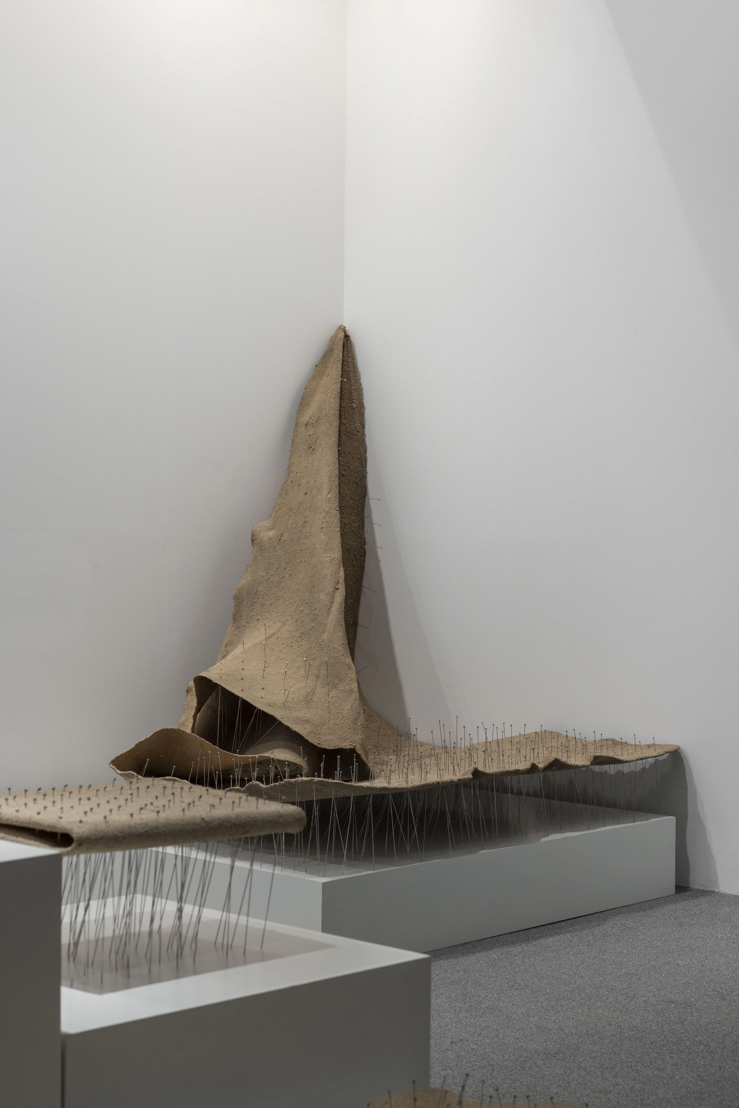 Abu Dhabi Art Fair, AWL Gallery curatorial presentation, ‘Excavations of the Moment’, featuring Emirati artist Sharjah-based Syrian artist Talin Hazbar. Photo credit: Seeing Things Photography & Film