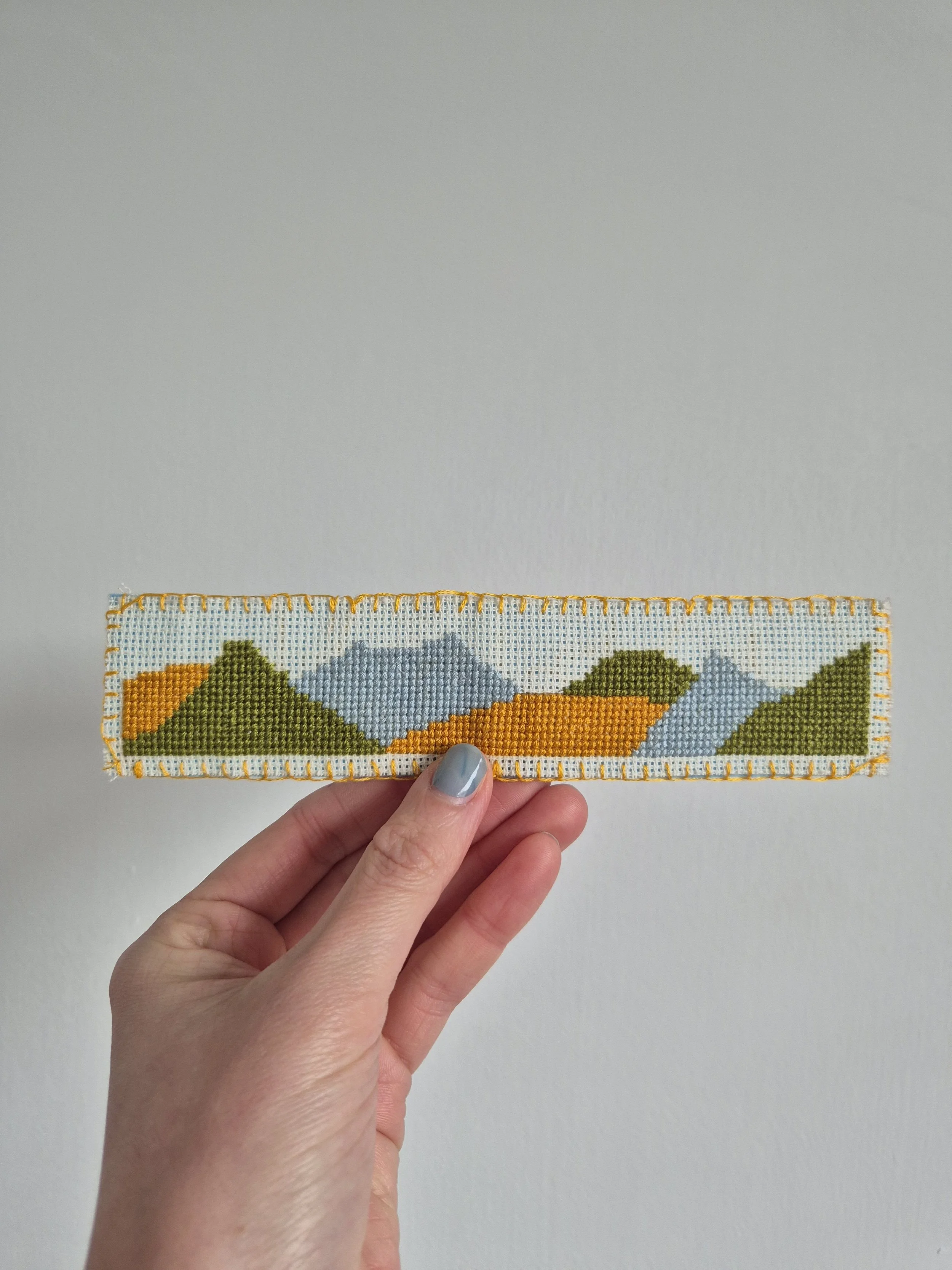 Mountain Scene Handmade Bookmark