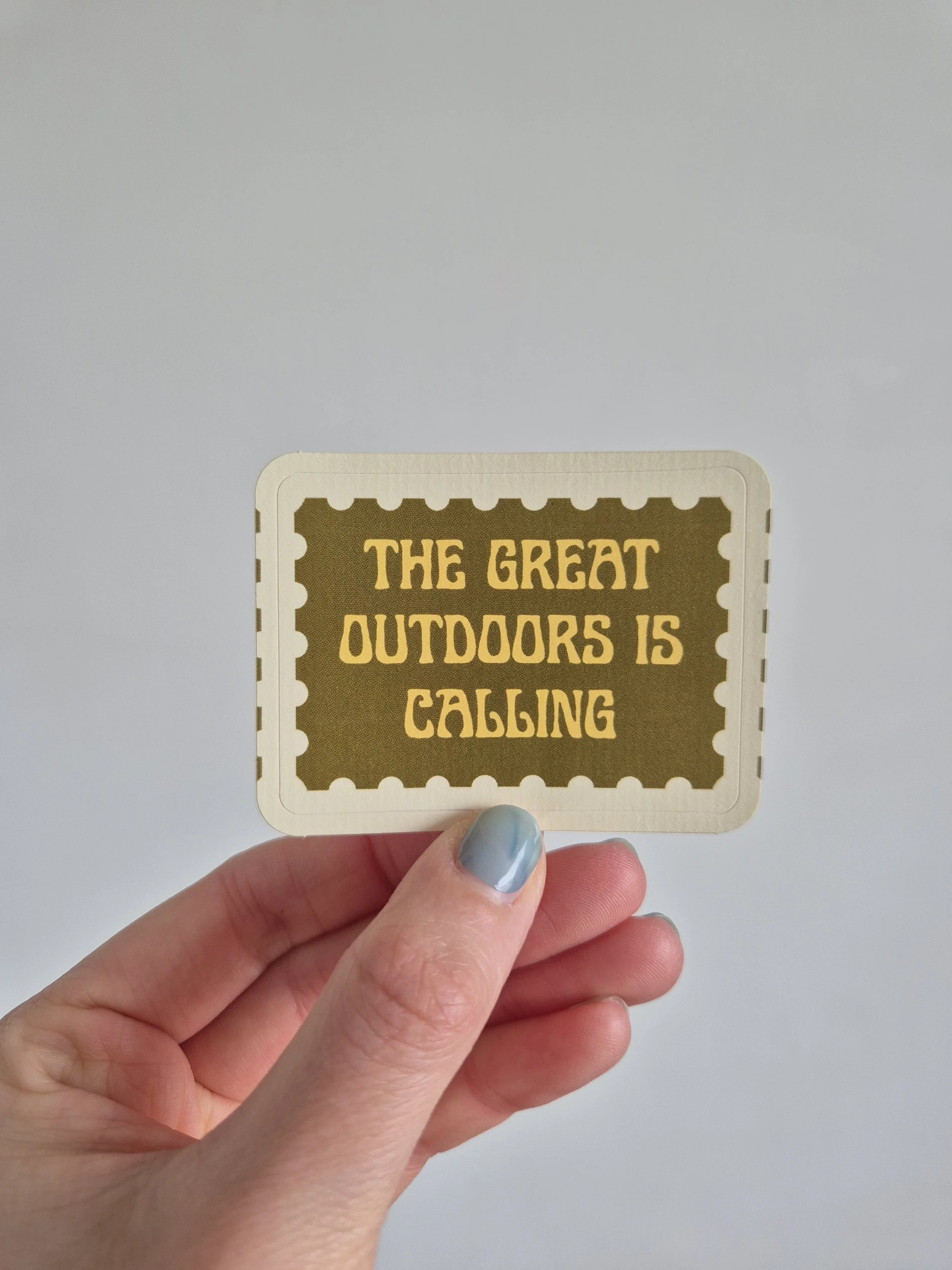 The Great Outdoors Is Calling Sticker
