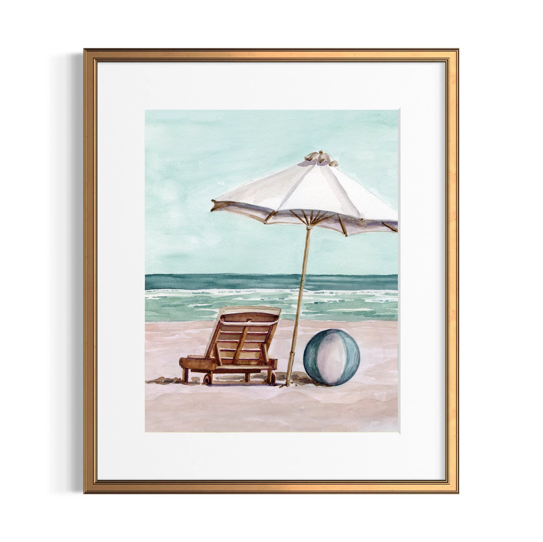 "Beach Chair" Art Print