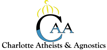 Our friends to the southwest, Charlotte Atheists & Agnostics (CAA) is a large diverse group of people who share in the belief that you do not need a god to have a fulfilling and happy life. 