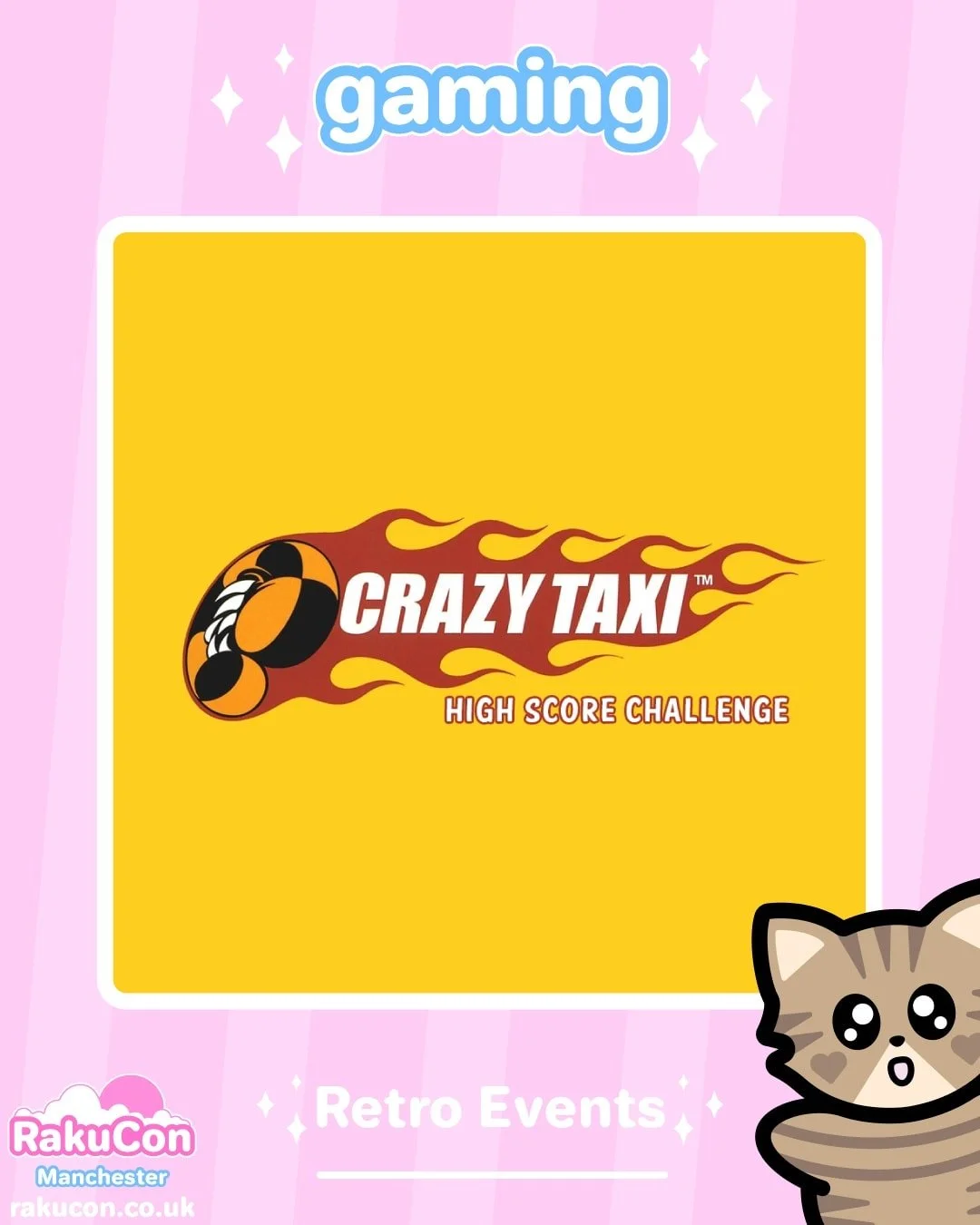 @retro_events will be hosting some gaming challenges on both days of RakuCon! Enter the challenges for a chance to win a RakuCon print and button badge! πΈπ 
#animeconvention #ukconvention #convention #comiccon #anime #manga #kawaii #rakucon