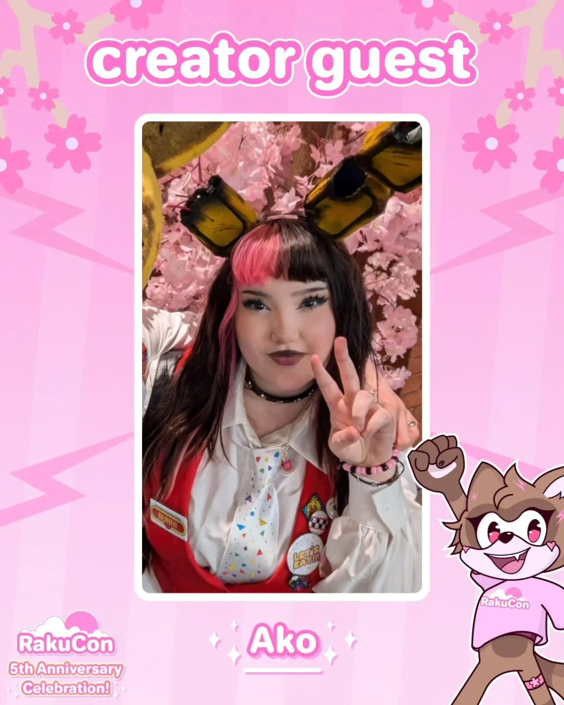 ✨ Creator guest announcement! ✨ 
We're excited to announce that @_ako.cos will be joining us at RakuCon! 🌸

#convention #animeconvention #ukconvention #comiccon #rakucon