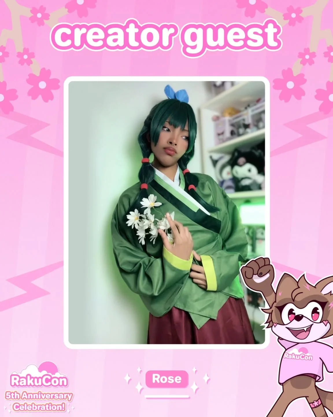 ✨ Creator guest announcement! ✨ 
We're excited to announce that @png_rosa will be joining us at RakuCon! 🌸

#convention #animeconvention #ukconvention #comiccon #rakucon