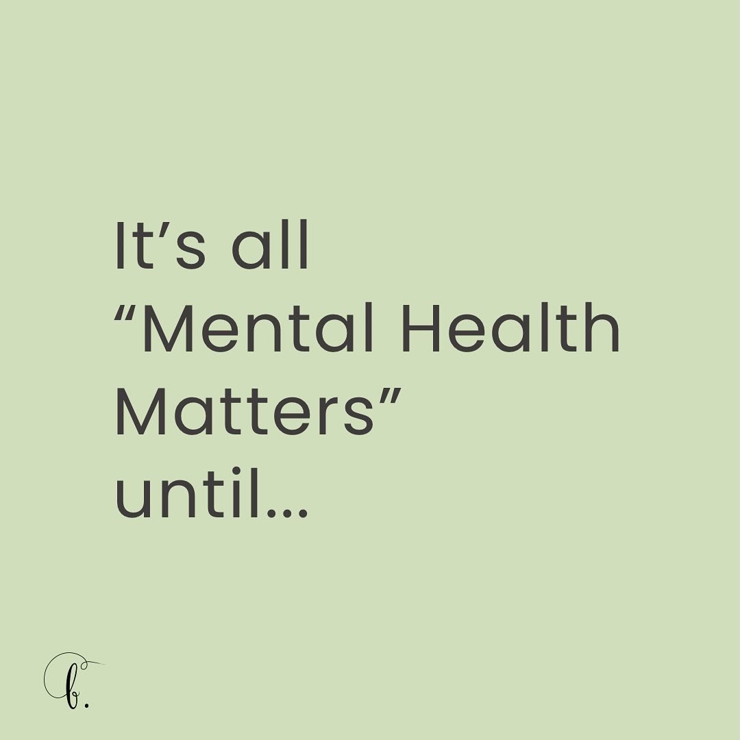 It&rsquo;s all &ldquo;Mental health matters&rdquo; until...

Until it&rsquo;s messy. Until it&rsquo;s inconvenient. Until it doesn&rsquo;t fit the narrative. 🖤

True mental health advocacy isn&rsquo;t just about awareness&mdash;it&rsquo;s about unde