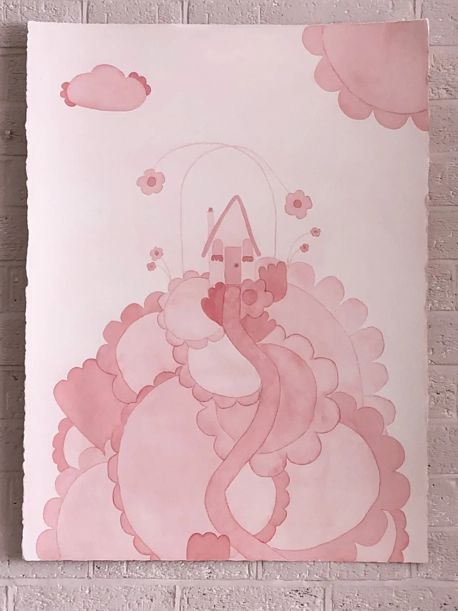 No Longer Bargaining With The Stricture of Structure.   Watercolour  on 450gsm Paper: 57x76cm. For further information and availability please email: kellyconnorartist@gmail.com
